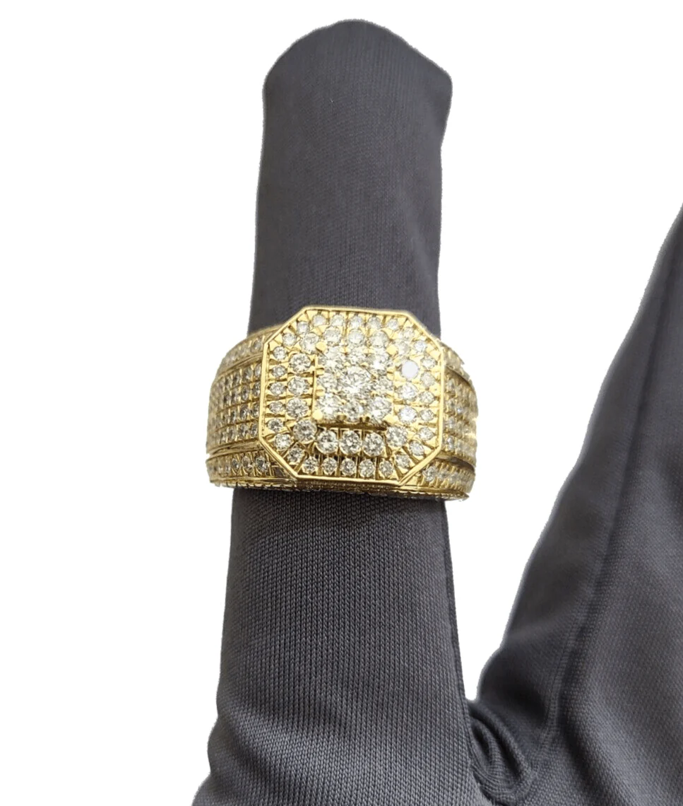 Real 14k Yellow Gold Diamond Ring White Genuine 3.17CT Diamonds 14kt Size 10 - Image 7
