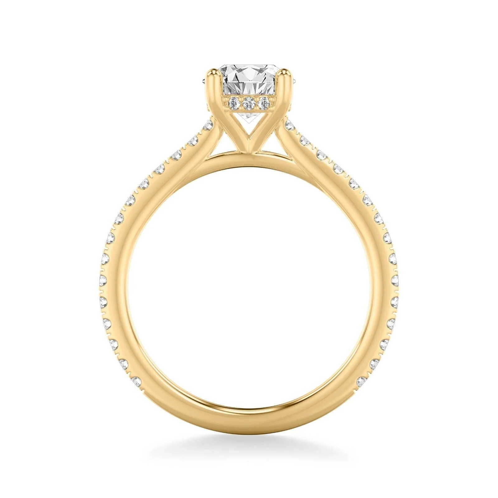 Real 14k Yellow Gold IGI Certified 1.25CT Lab Created Diamond Ring Round VS - Image 3