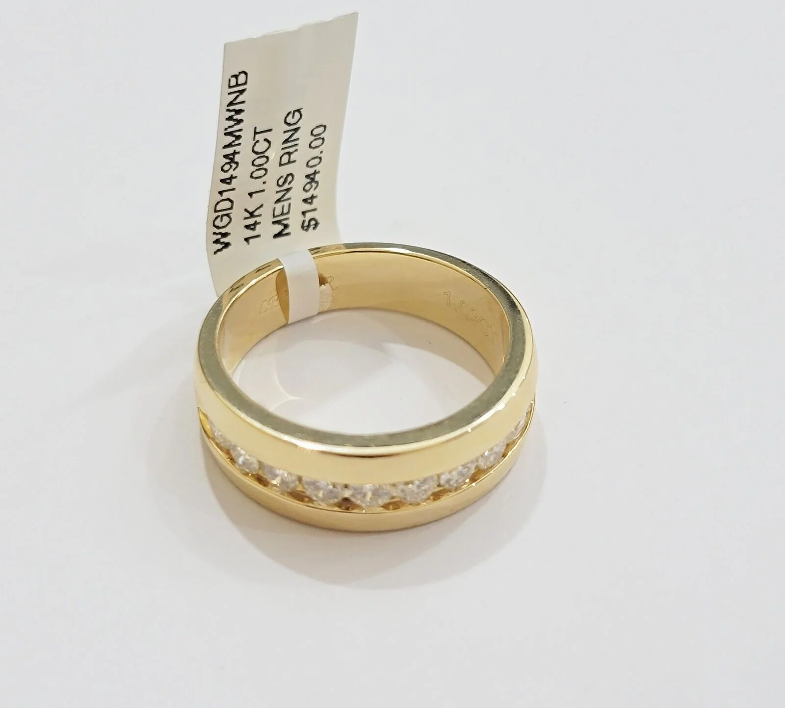 Real 14k Yellow Gold Mens Band Ring 1CT Diamonds Wedding Engagement Anniversary - Image 4