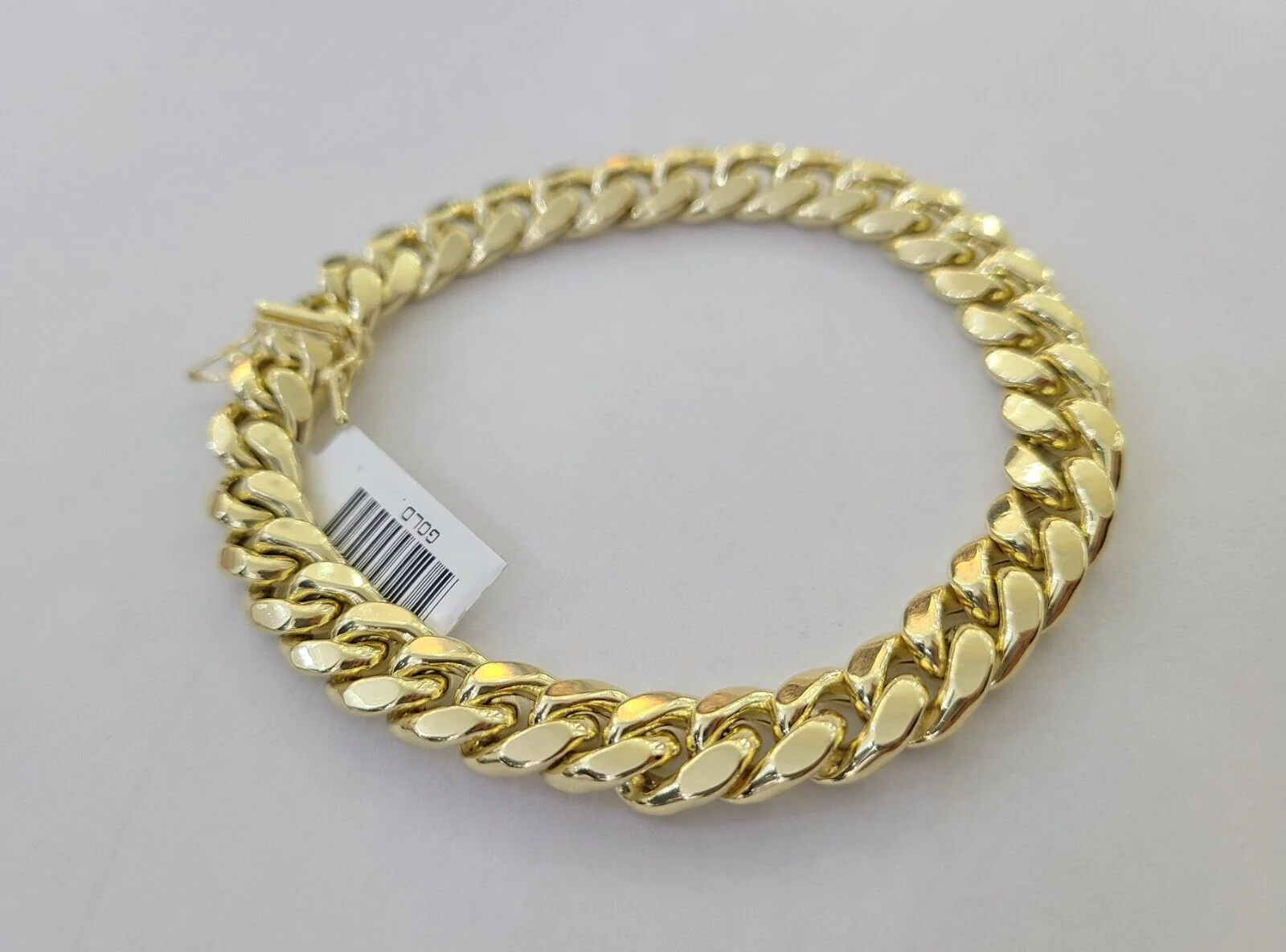 Real 14K Yellow Gold Miami Cuban Bracelet 8.5" Inch 10mm 14K Box Clasp Link - Image 9