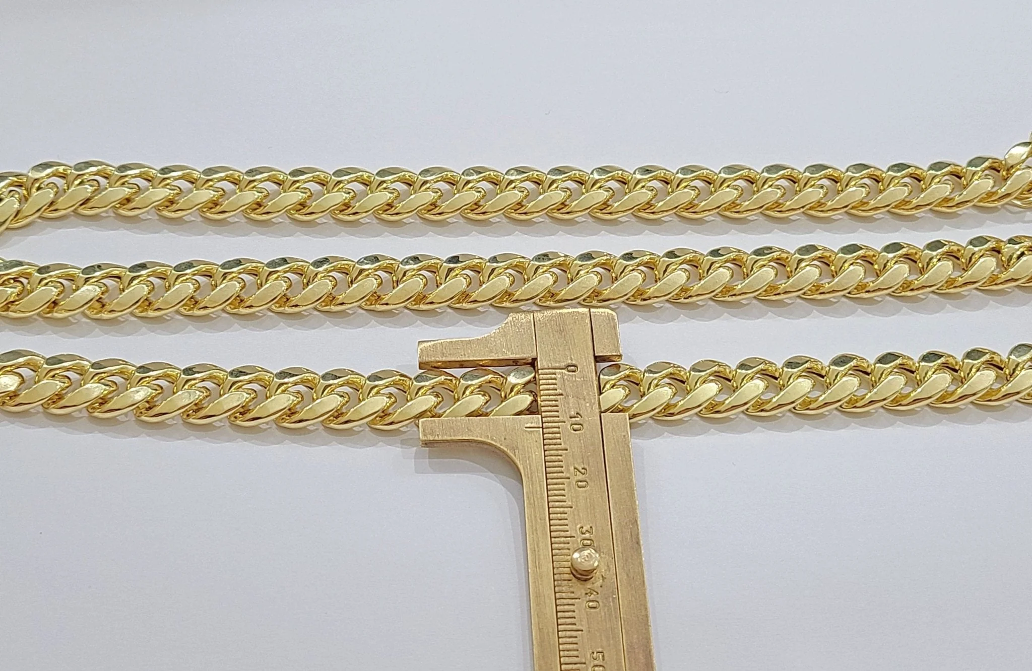 Real 14k Yellow Gold Miami Cuban Link Chain 11mm 22" Necklace Box Lock For Men - Image 5