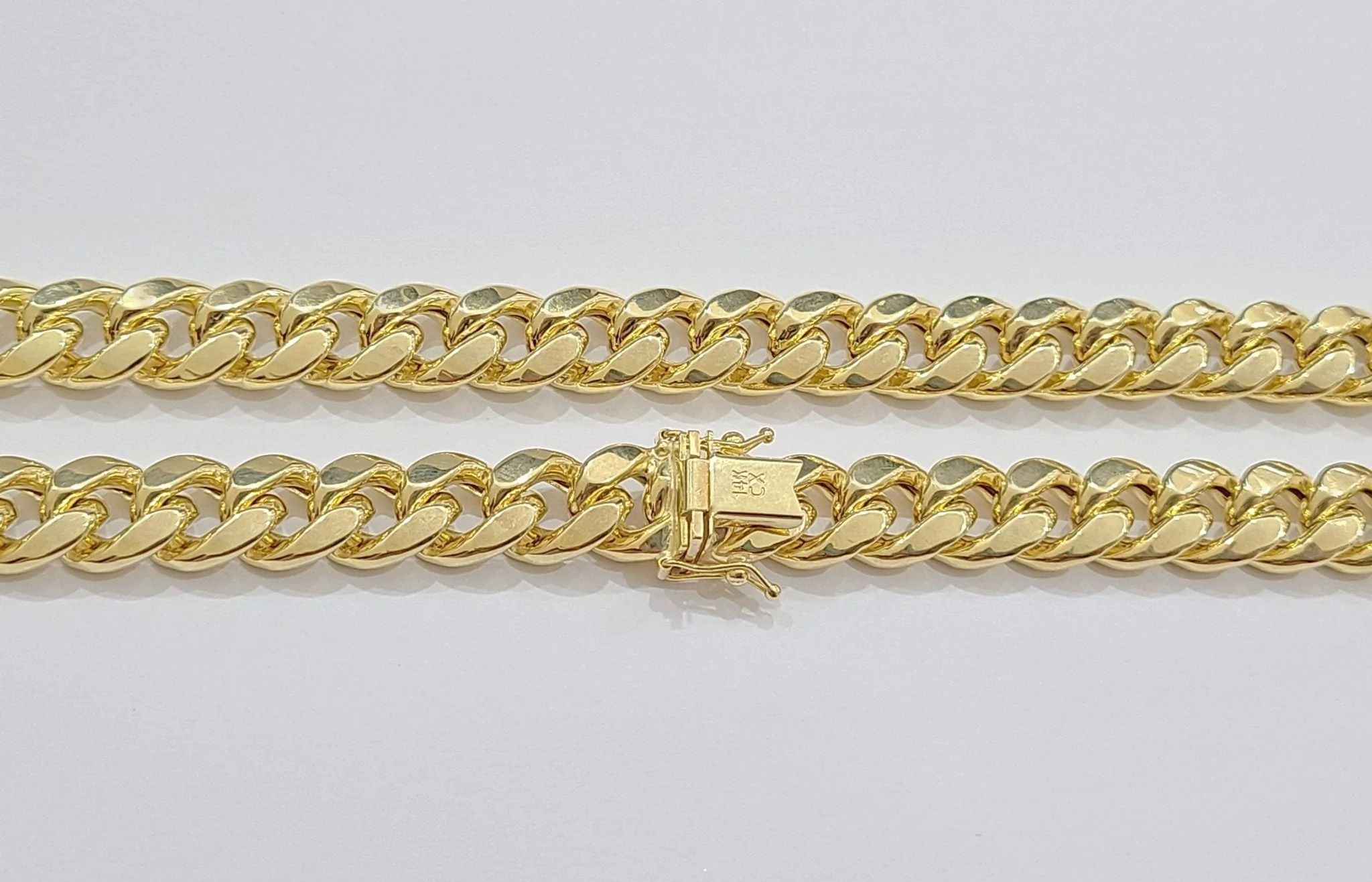 Real 14k Yellow Gold Miami Cuban Link Chain 11mm 22" Necklace Box Lock For Men - Image 8