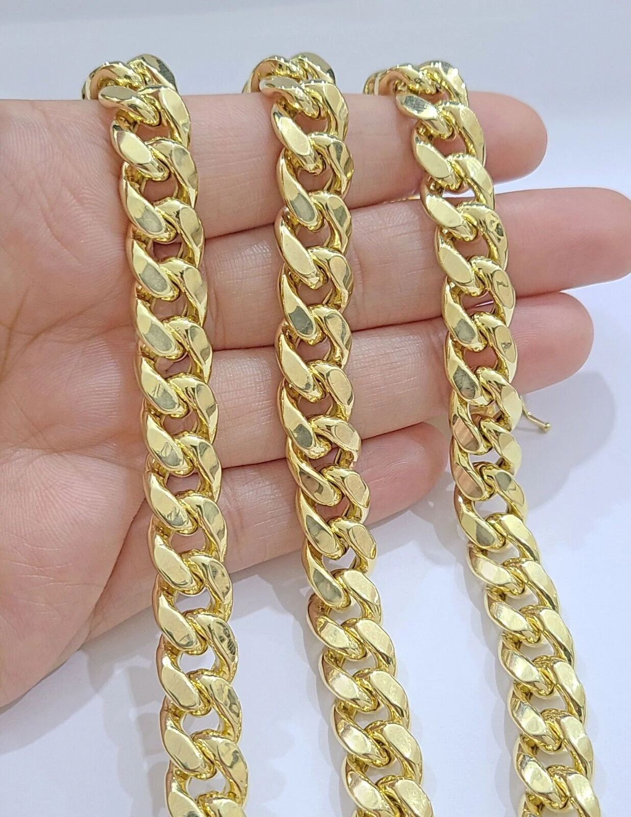 Real 14k Yellow Gold Miami Cuban Link Chain 11mm 24" Necklace Box Lock - Image 3