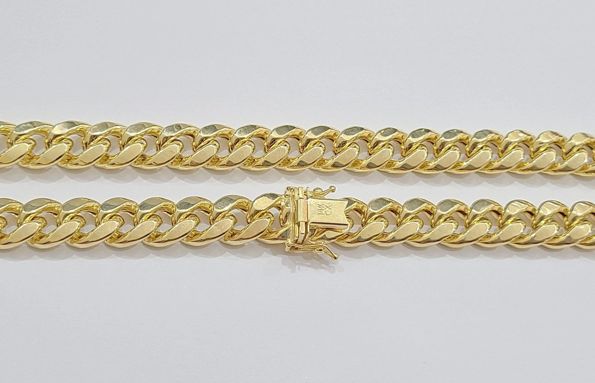 Real 14k Yellow Gold Miami Cuban Link Chain 11mm 24" Necklace Box Lock For Men - Image 10