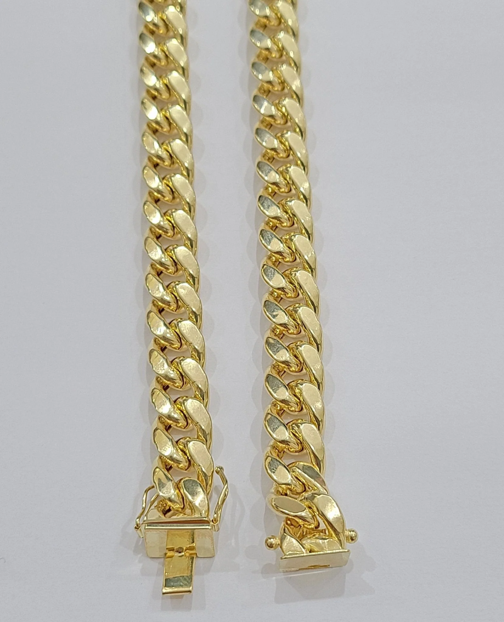 Real 14k Yellow Gold Miami Cuban Link Chain 11mm 24" Necklace Box Lock For Men - Image 17
