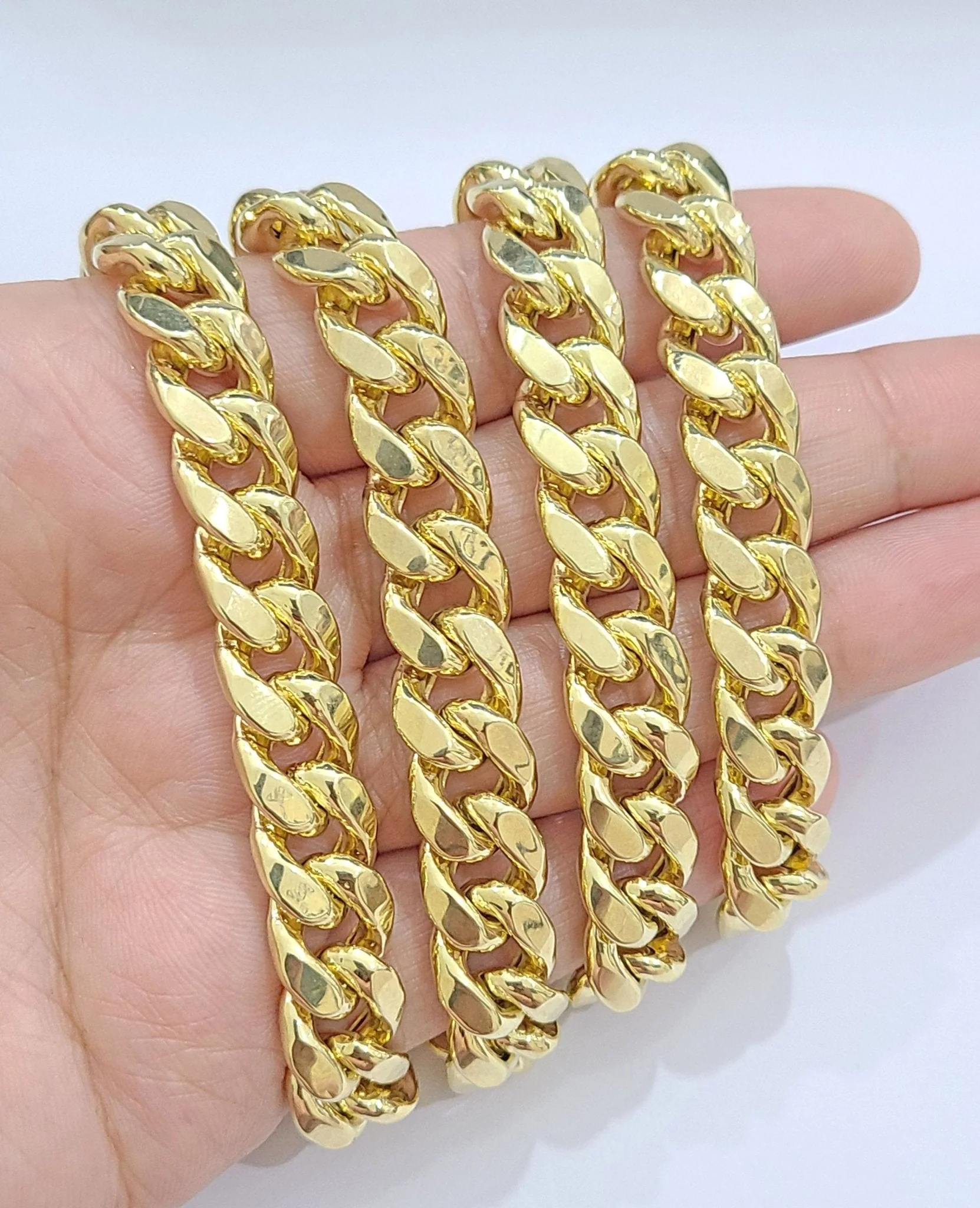 Real 14k Yellow Gold Miami Cuban Link Chain 11mm 26" Necklace Box Lock For Men - Image 4