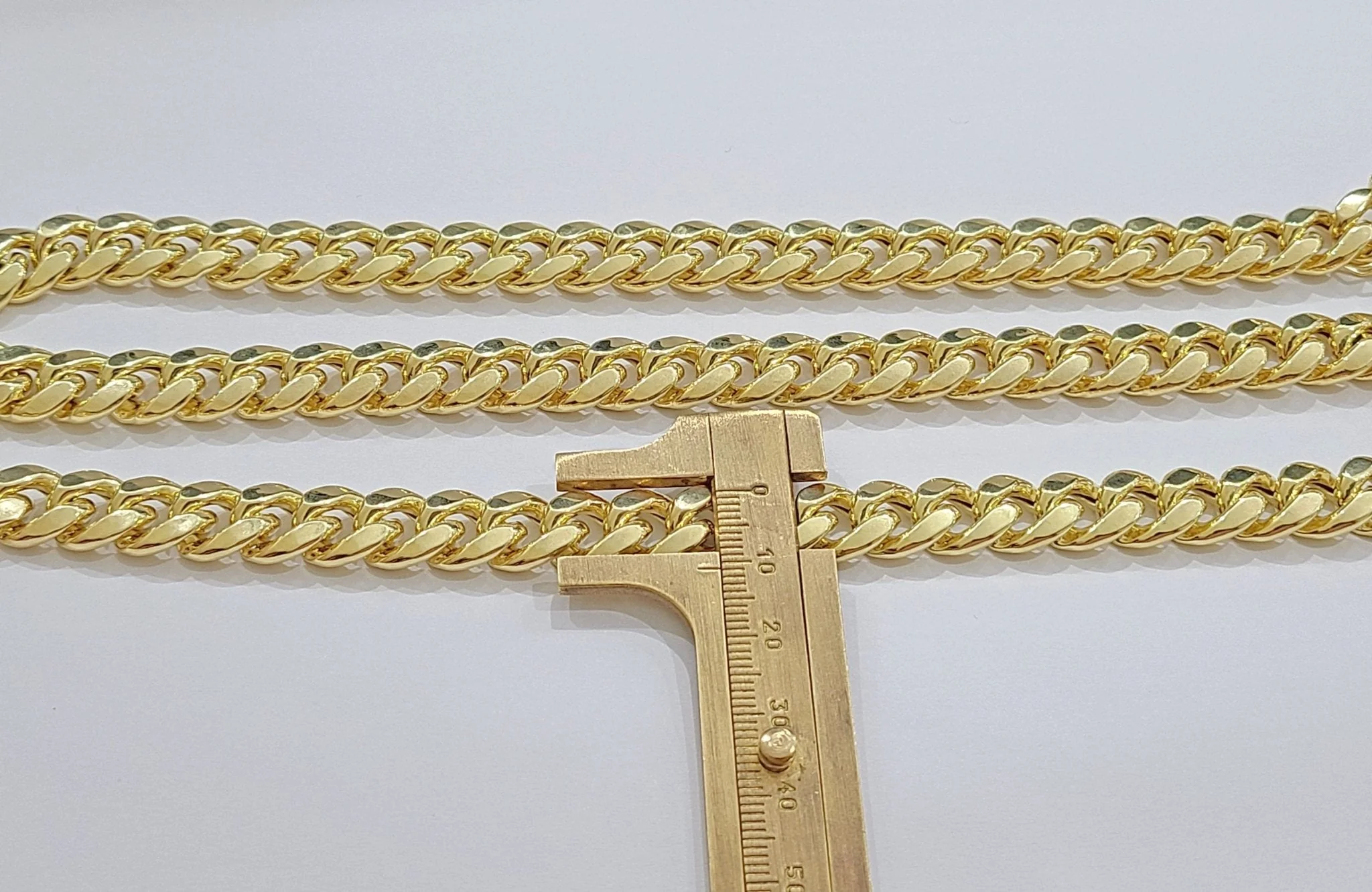 Real 14k Yellow Gold Miami Cuban Link Chain 11mm 28" Necklace Box Lock For Men - Image 3