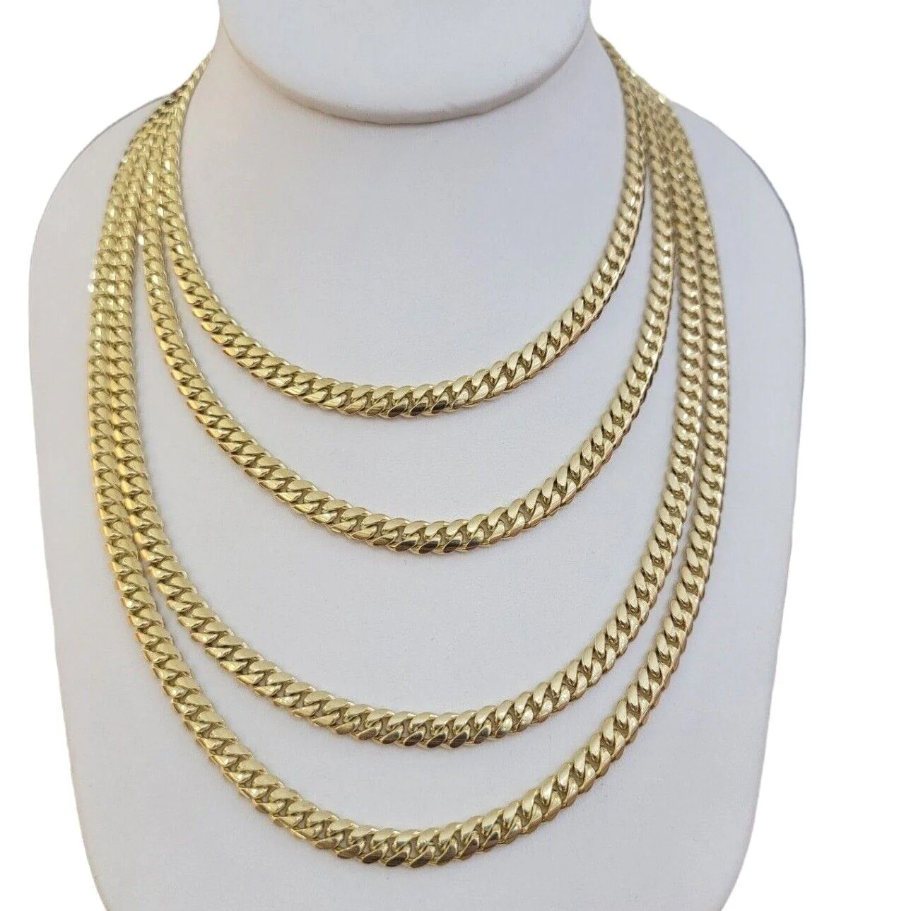 Real 14k Yellow Gold Miami Cuban Link Chain 6mm 20" Necklace 14kt solid Box lock - Image 2