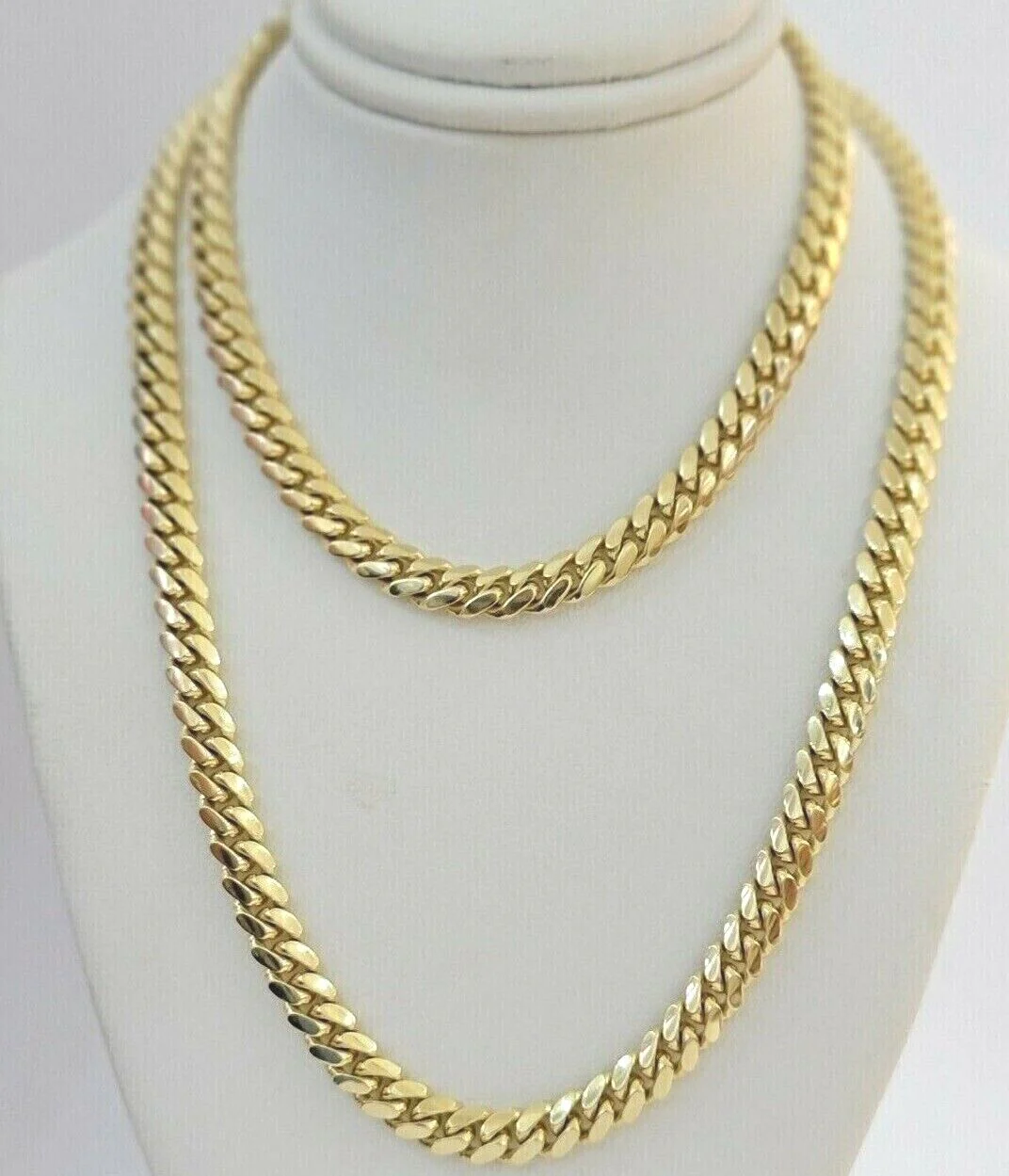 Real 14k Yellow Gold Miami Cuban Link Chain 6mm 20" Necklace 14kt solid Box lock - Image 5