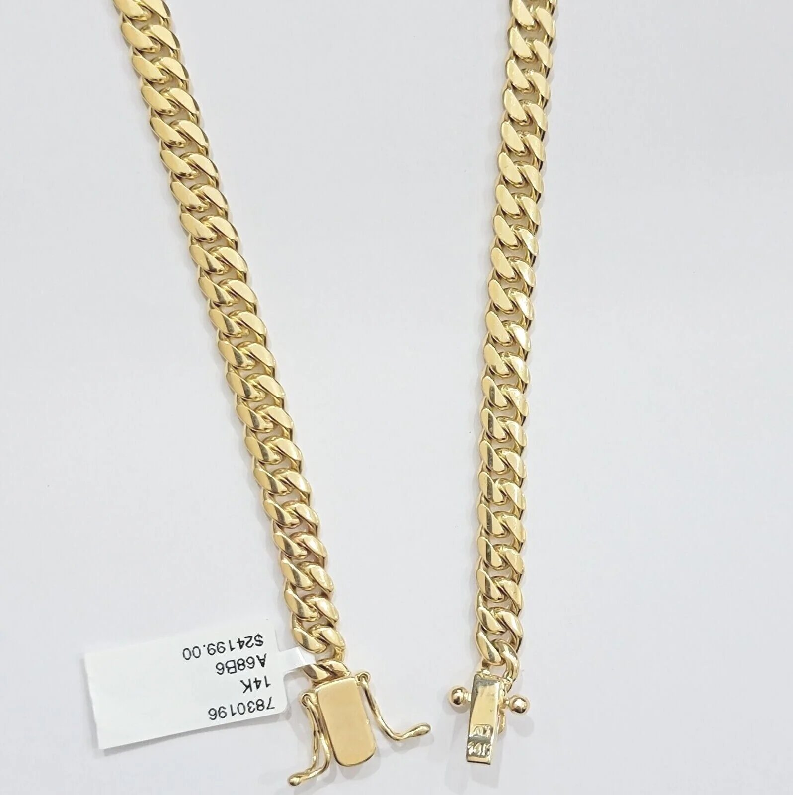 Real 14k Yellow Gold Miami Cuban Link Chain 6mm 22" Necklace 14kt solid Box lock - Image 6