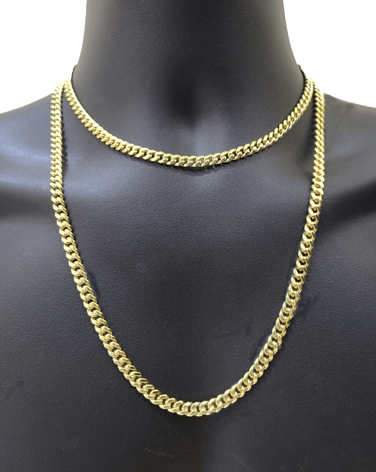 Real 14k Yellow Gold Miami Cuban Link Chain 7mm 18" Necklace Box Lock - Image 3