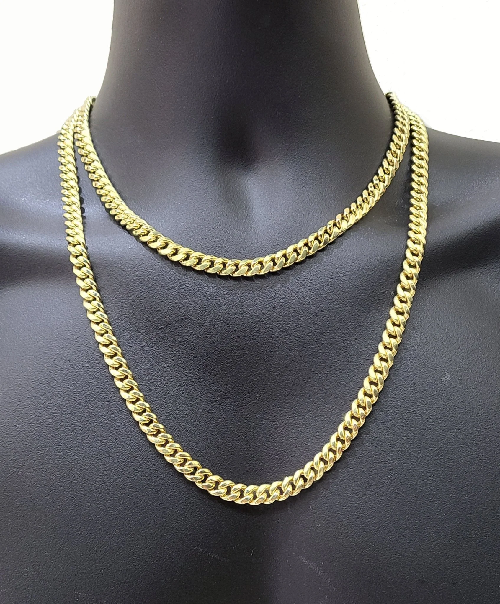 Real 14k Yellow Gold Miami Cuban Link Chain 8mm 18" Necklace Box Lock Choker - Image 6