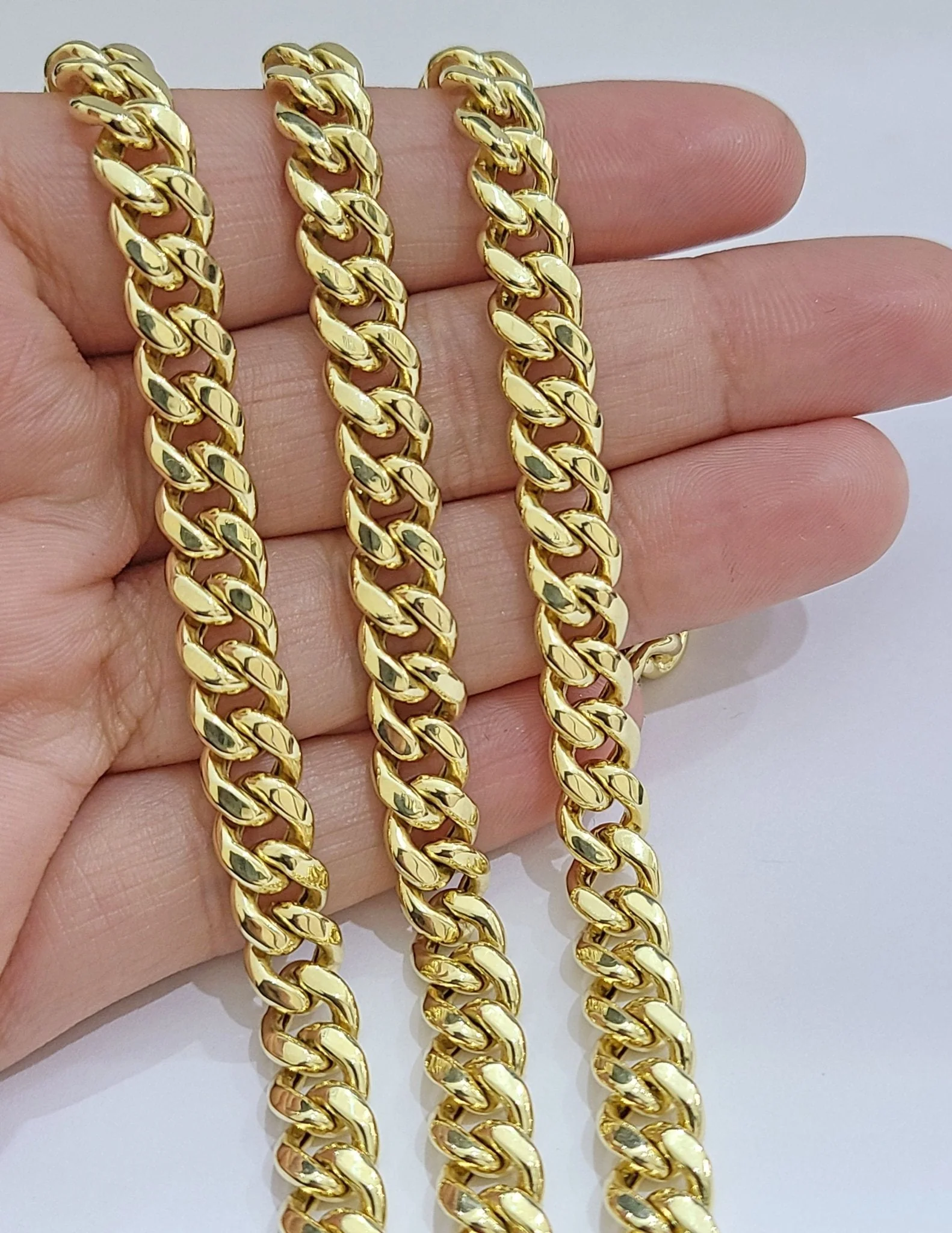 Real 14k Yellow Gold Miami Cuban Link Chain 8mm 22" Necklace Box Lock - Image 3
