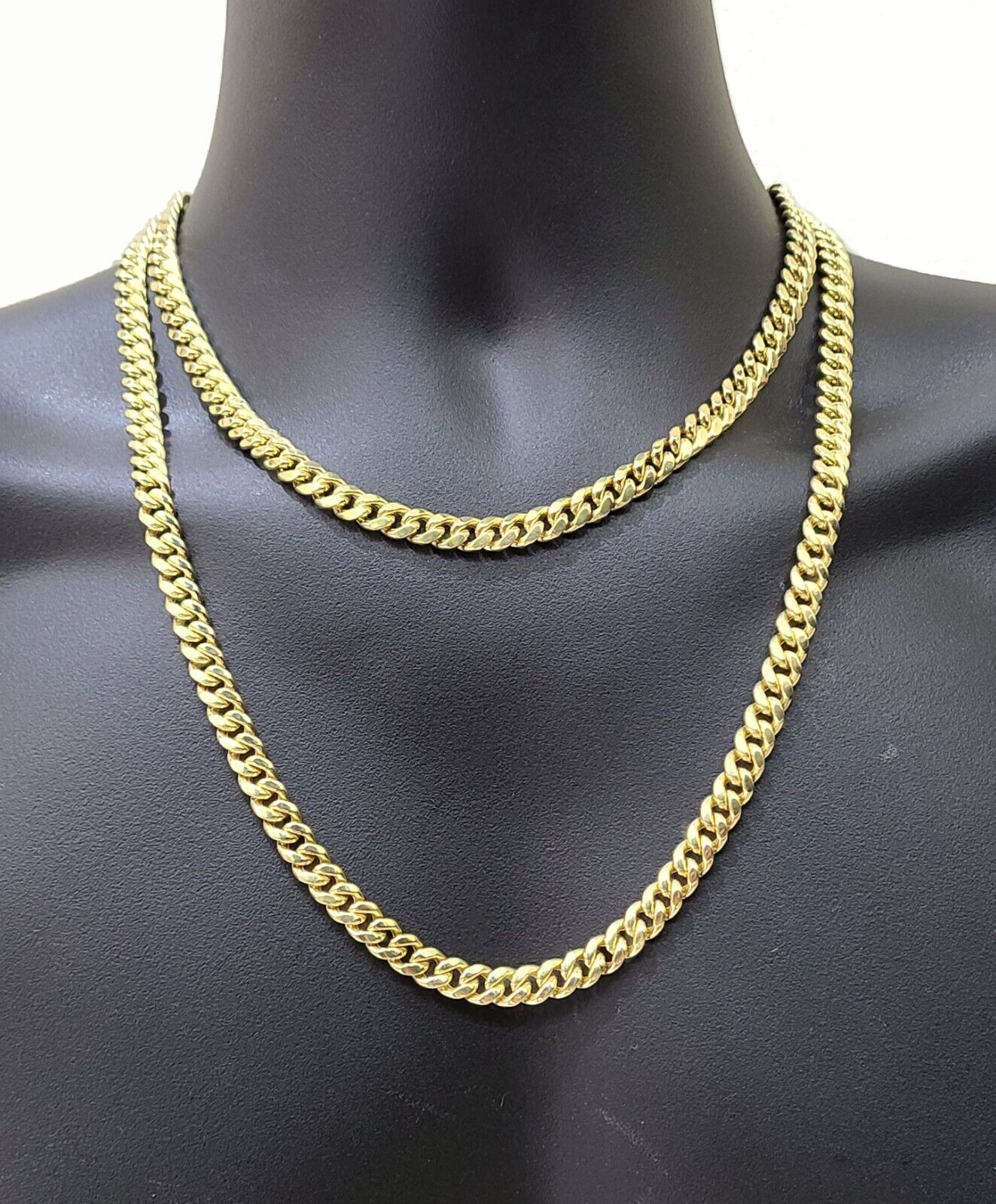 Real 14k Yellow Gold Miami Cuban Link Chain 8mm 28" Necklace Box Lock 14kt - Image 2