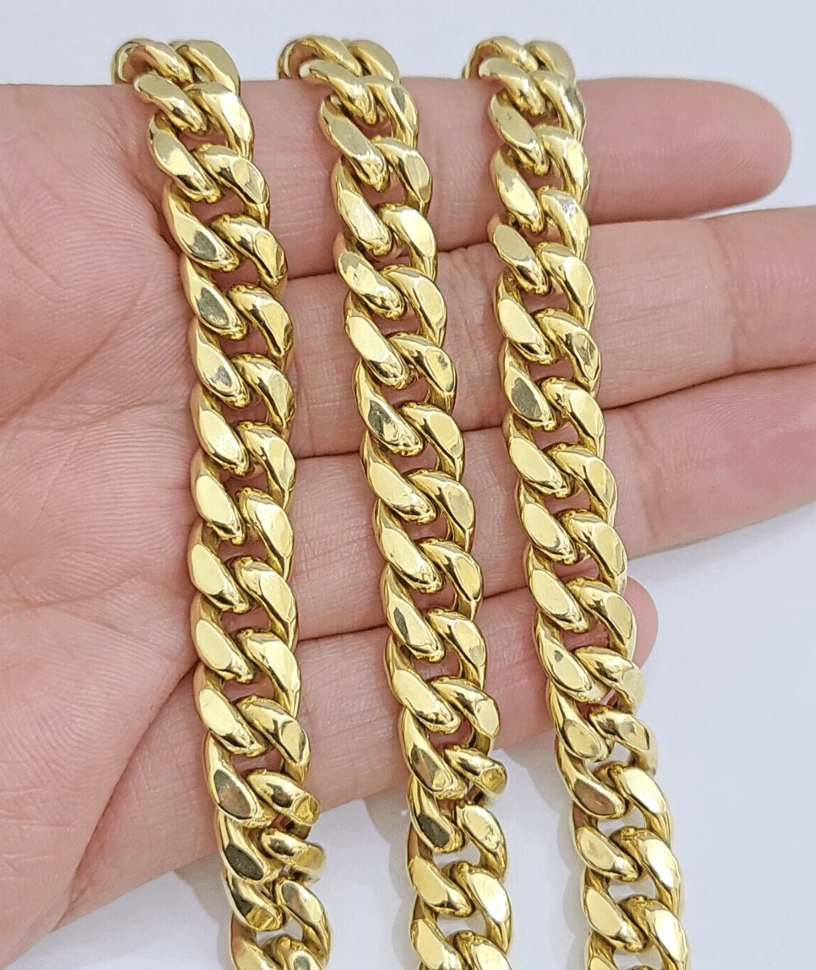 Real 14k Yellow Gold Miami Cuban Link Chain 9mm 22" Choker Necklace Box Lock 14K - Image 4