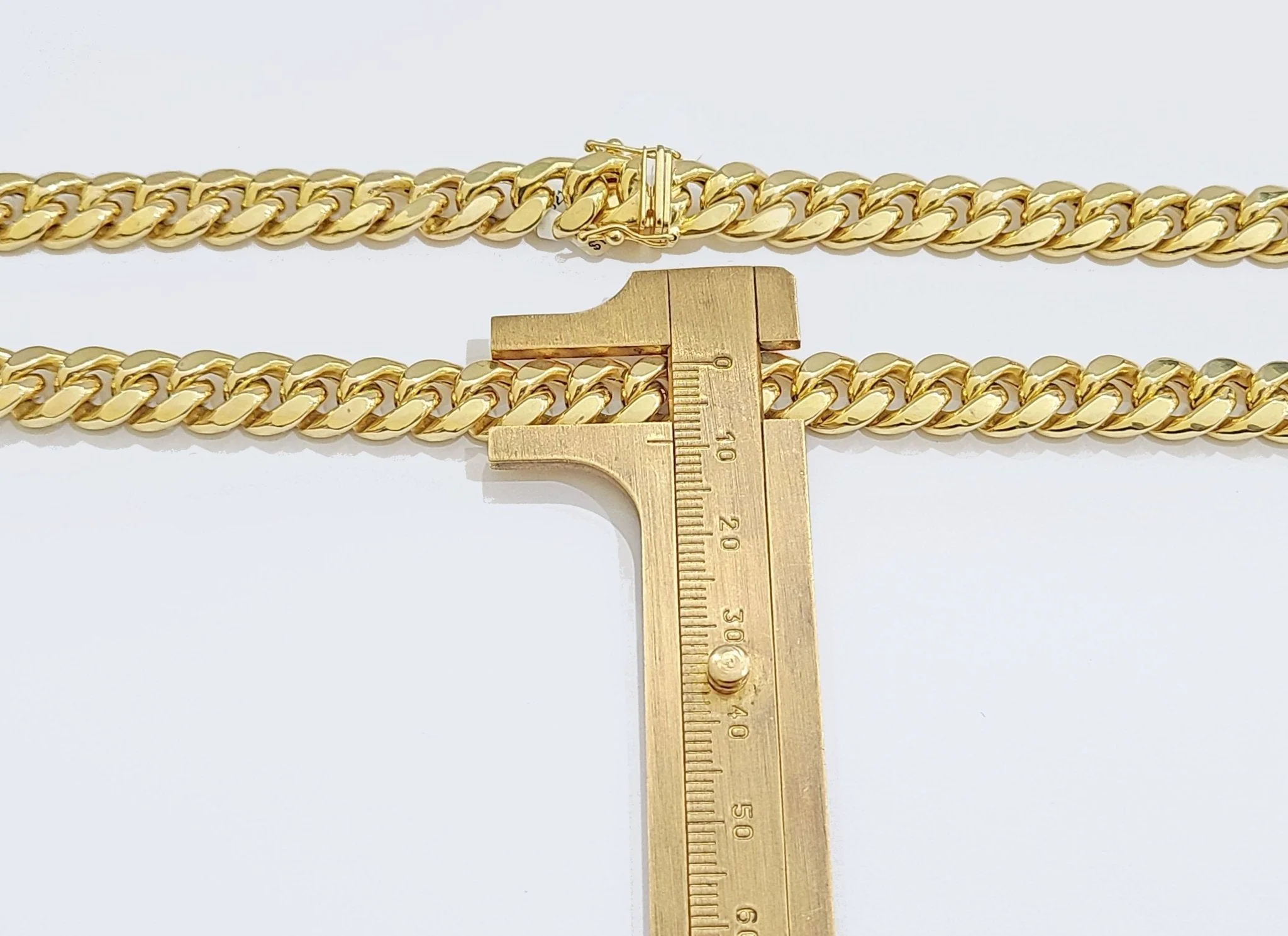 Real 14k Yellow Gold Miami Cuban Link Chain 9mm 22" Necklace Box Lock Choker - Image 6