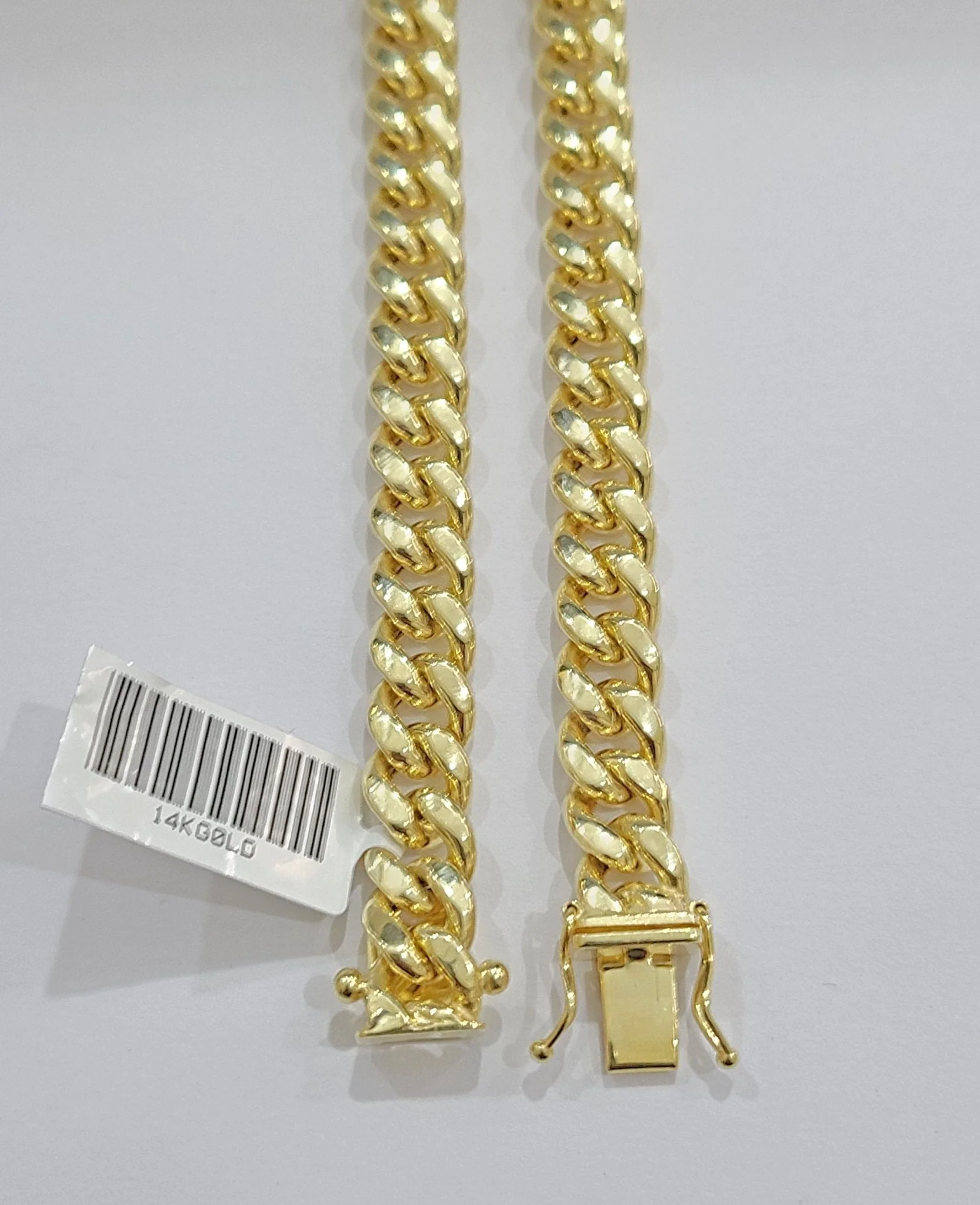 Real 14k Yellow Gold Miami Cuban Link Chain 9mm 28" Necklace Box Lock For Men's - Image 7