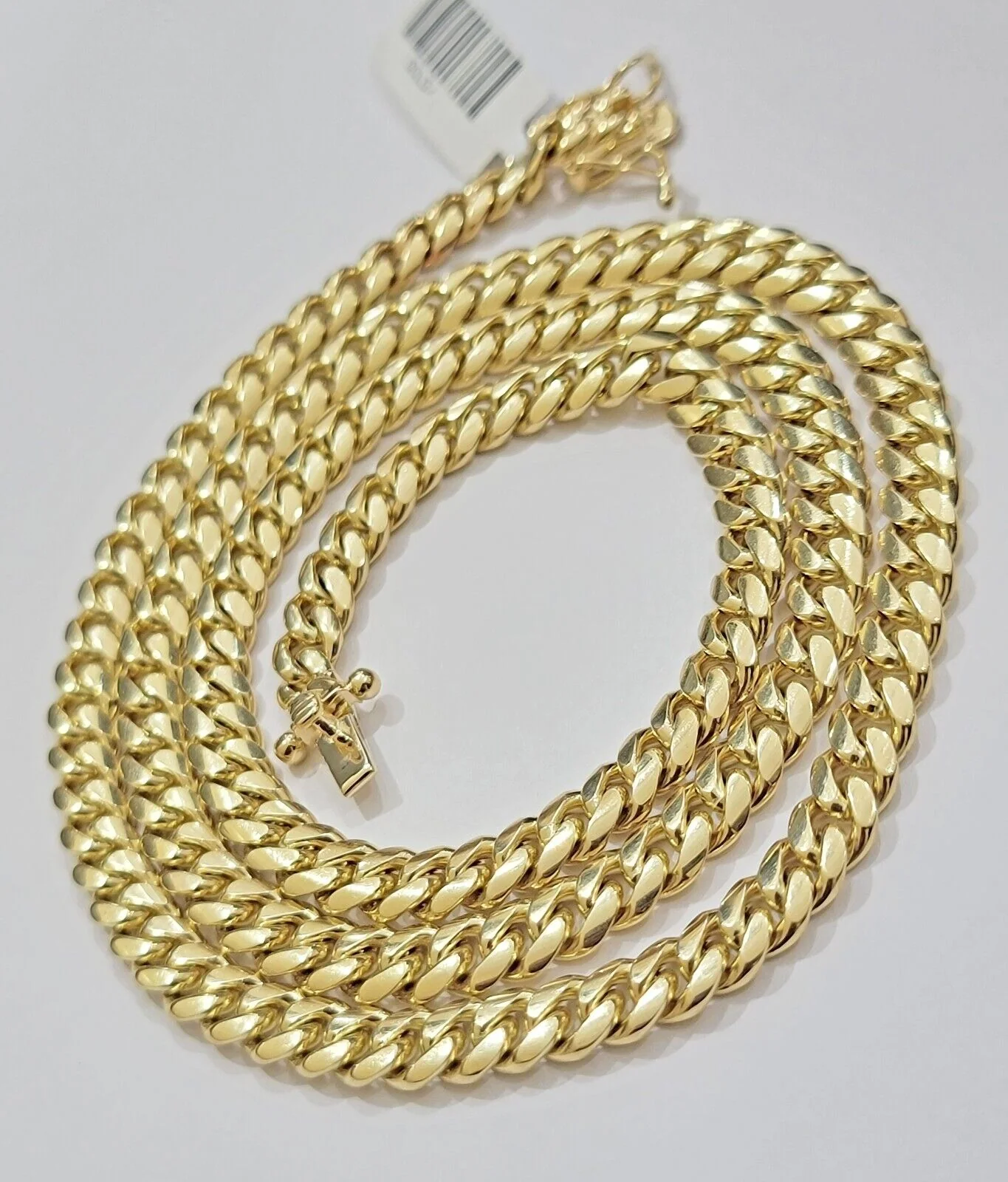 Real 14k Yellow Gold Miami Cuban Link Chain Necklace 6mm 20"- 30" 14kt SOLID - Image 2