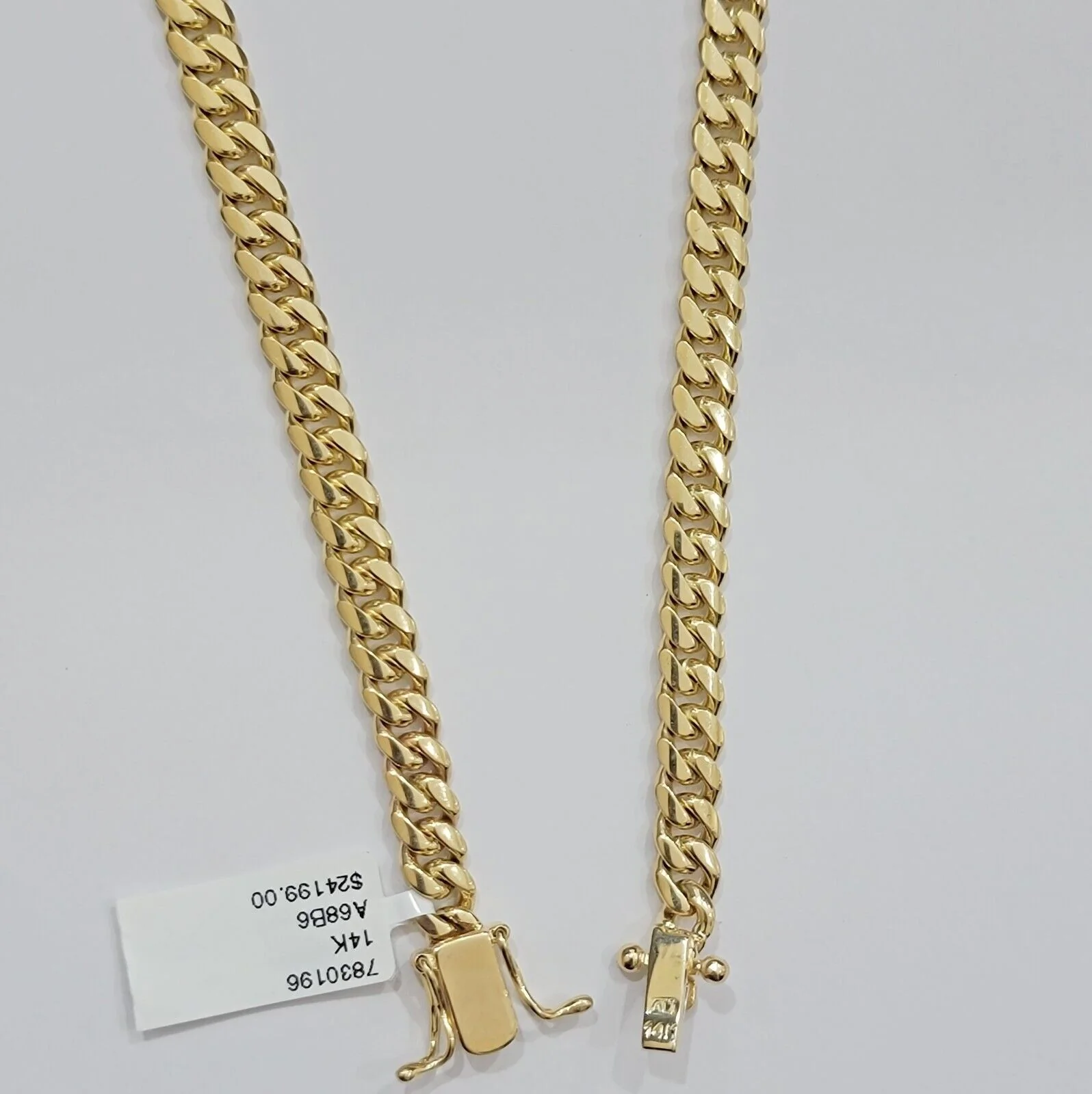 Real 14k Yellow Gold Miami Cuban Link Chain Necklace 6mm 20"- 30" 14kt SOLID - Image 6
