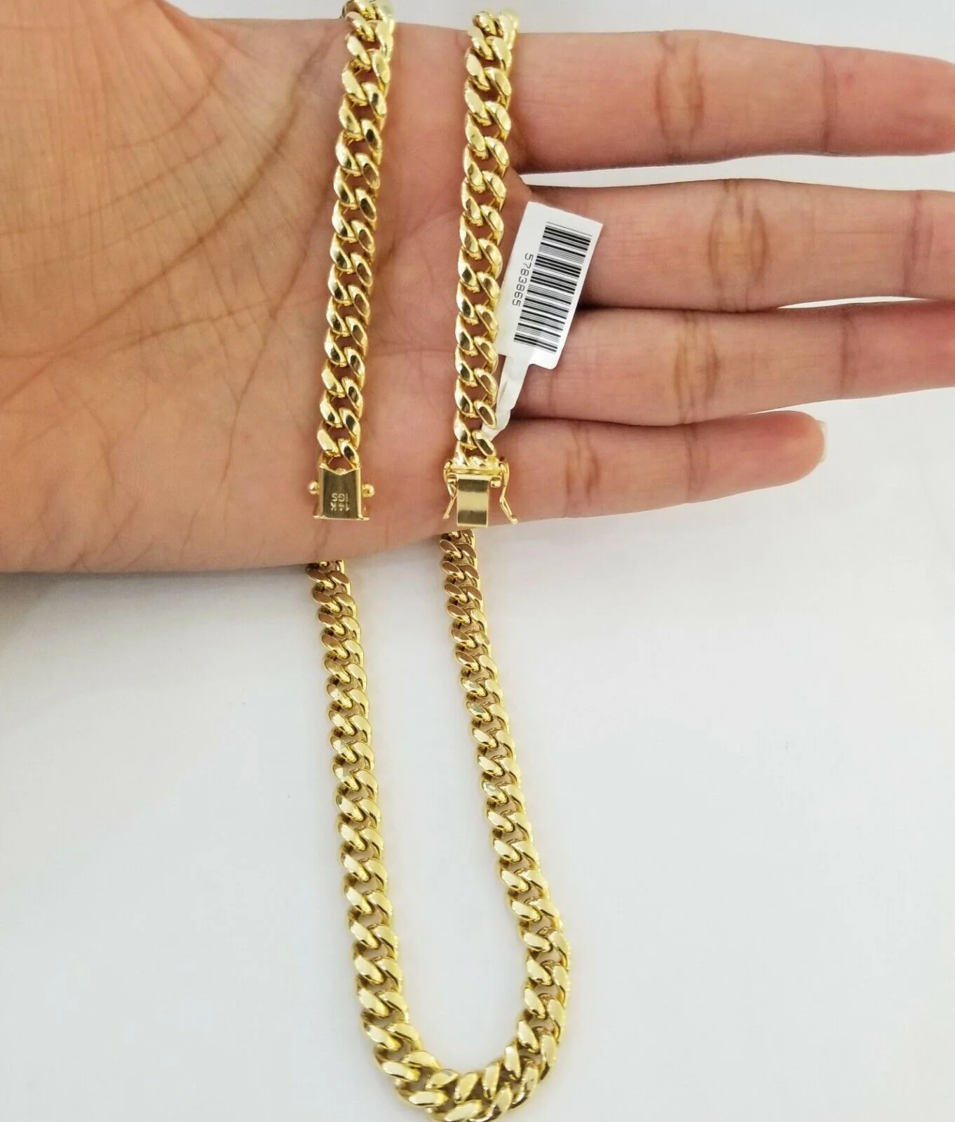 Real 14K Yellow Gold Miami Cuban Link Chain Necklace 7mm 24 Inch 14kt Box Lock - Image 6