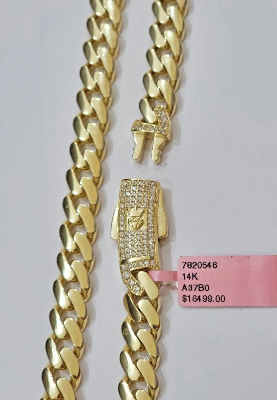 Real 14k Yellow Gold Monaco Chain Necklace  20" 22'' 24'' 26" Inch 9mm 14kt SALE - Image 7