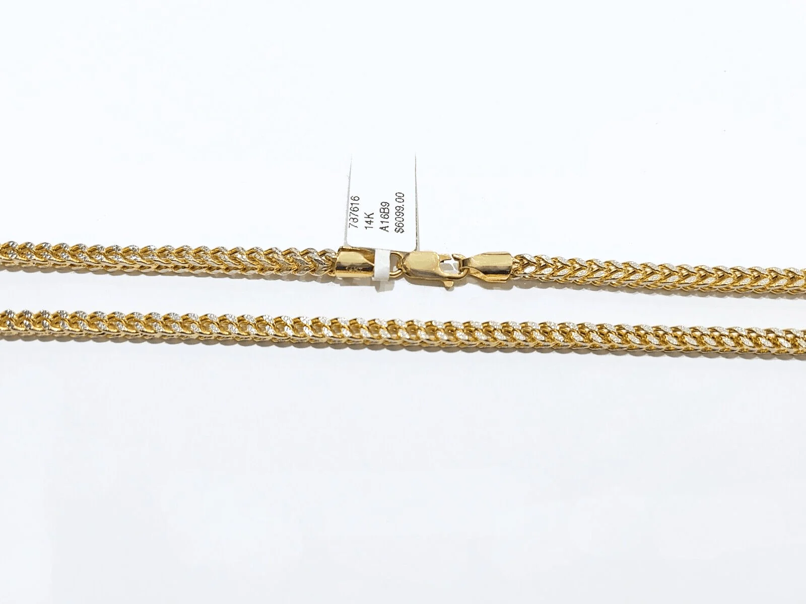 Real 14k Yellow Gold Necklace Franco Diamond Cut Chain 3mm 22" inch 14kt Unisex - Image 3