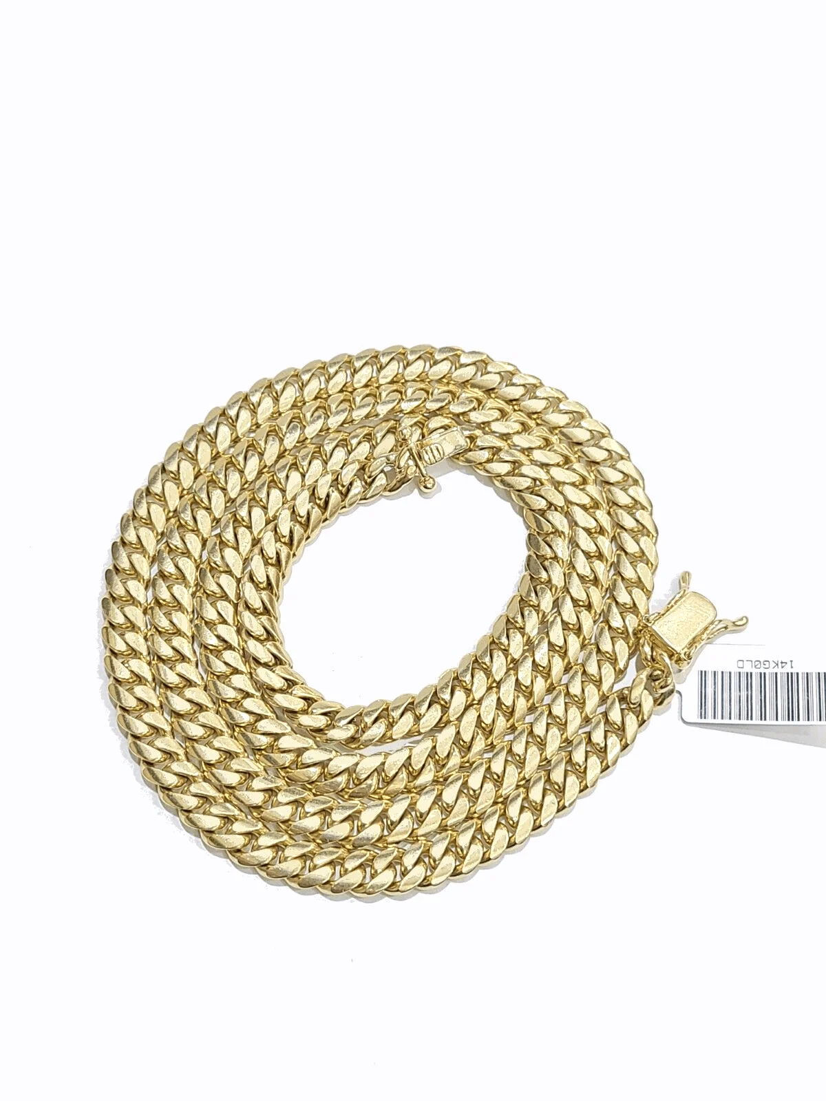 Real 14k Yellow Gold Necklace Miami Cuban Chain 6mm 26" inch 14kt Unisex Chain - Image 4