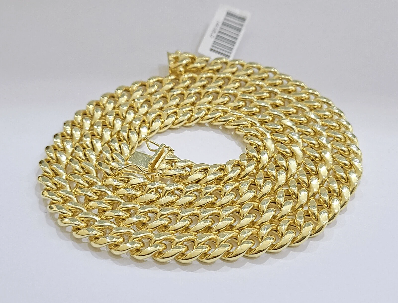 Real 14k Yellow Gold Necklace Miami Cuban Link Chain 8mm 28 Inch Box Lock 14 kt