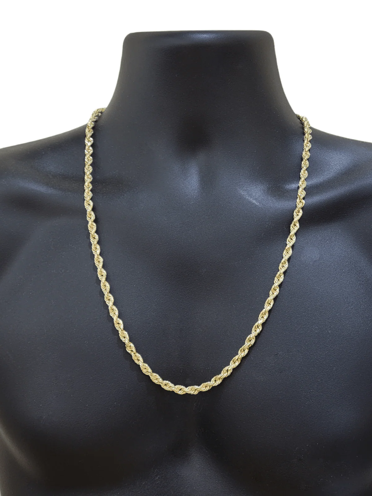 Real 14k Yellow Gold Necklace Rope Chain 6mm 26" inch 14kt Men's Chain For Charm - Image 4