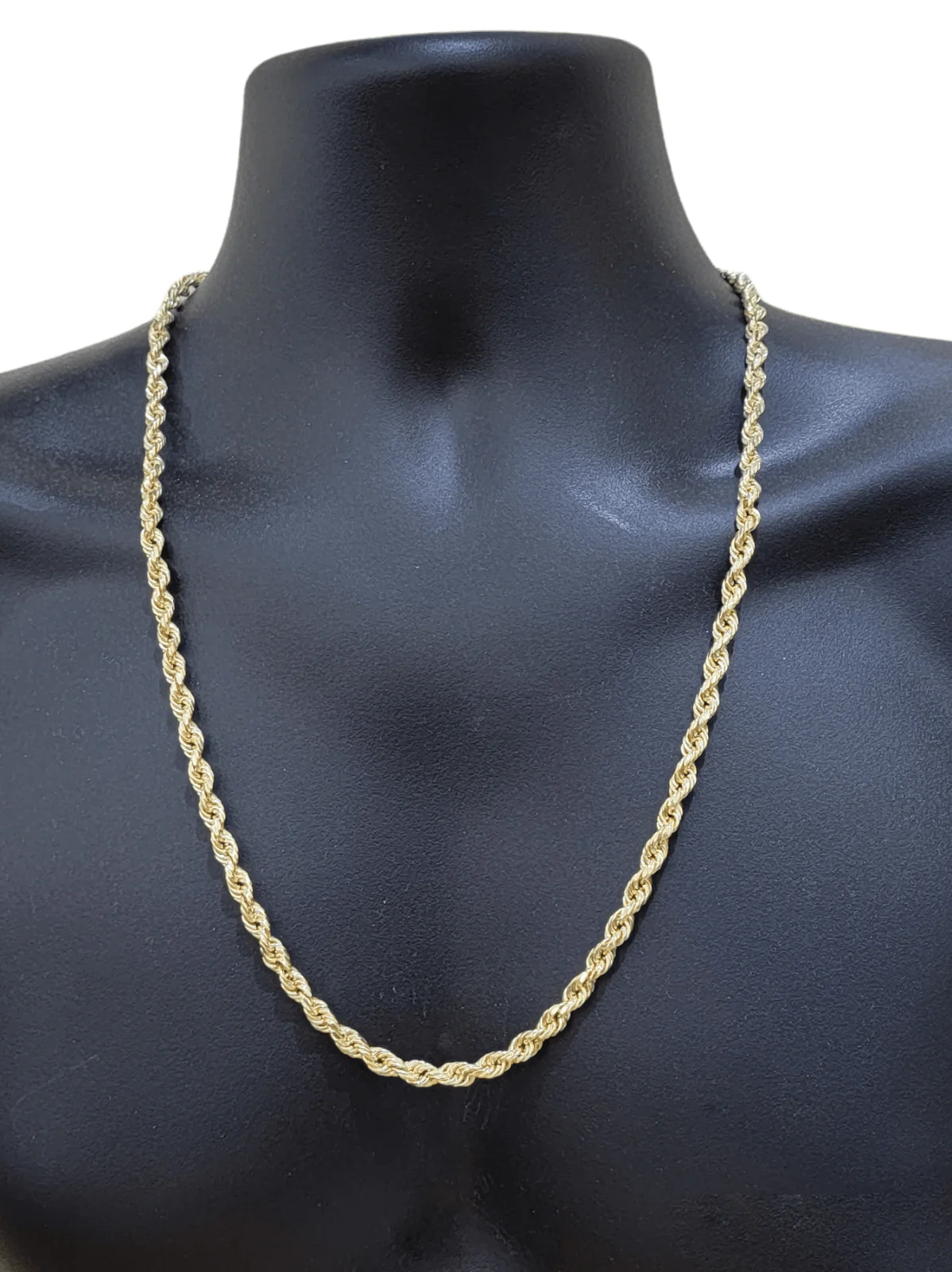 Real 14k Yellow Gold Necklace Rope Chain 6mm 26" inch 14kt Men's Chain For Charm - Image 6