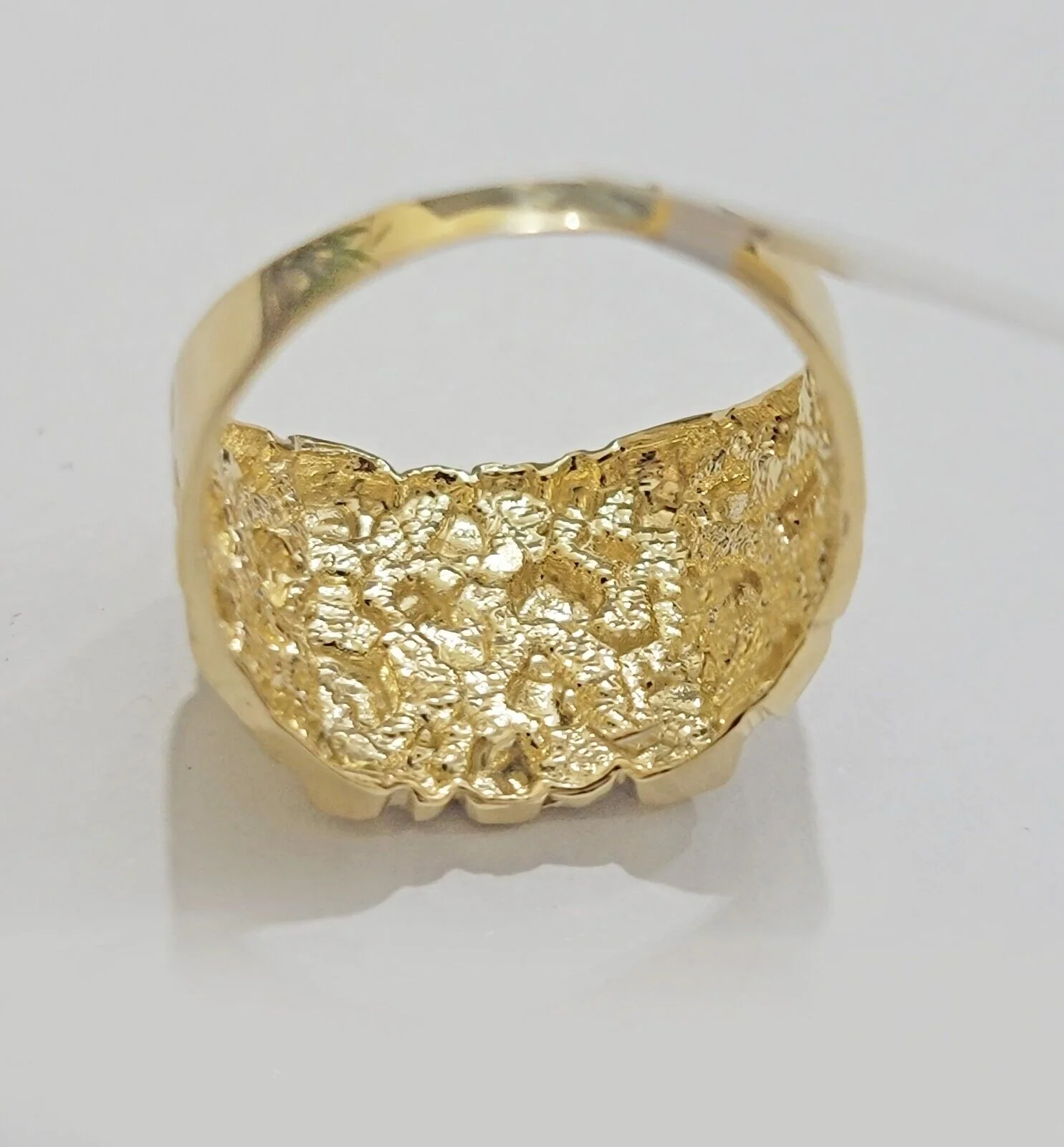 Real 14k Yellow Gold Nugget Ring For Men's Genuine 14kt casual or Pinky Ring - Image 6