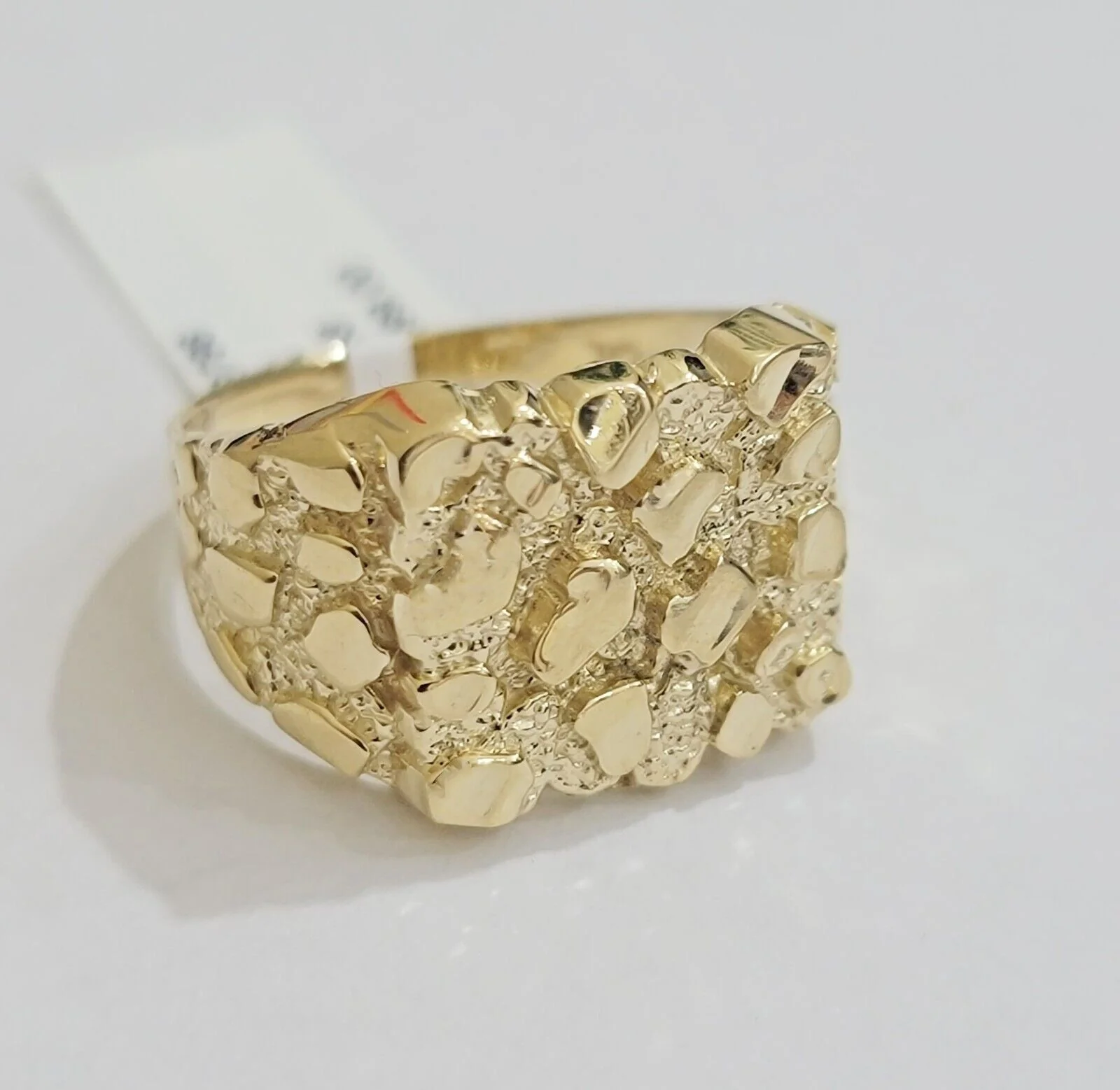 Real 14k Yellow Gold Nugget Ring For Men's size 9 Genuine 14kt casual / Pinky