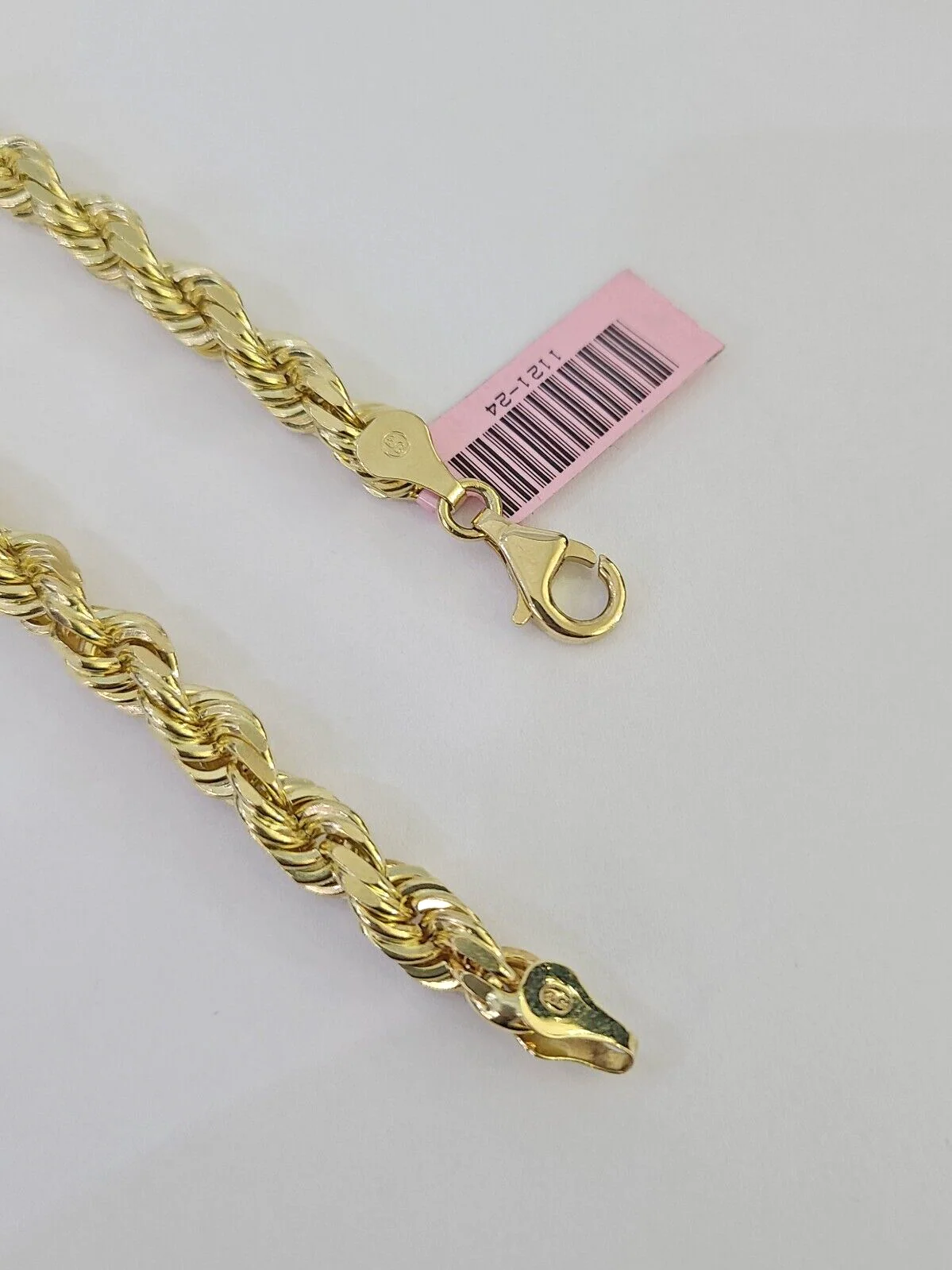 Real 14k Yellow Gold Rope Bracelet Solid 7mm 7'' Inches New 14KT - Image 7