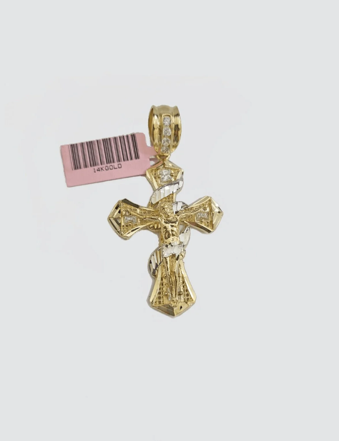 Real 14k Yellow Gold Rope Chain 5mm 20'' Necklace Jesus Cross Charm Pendant 14kt - Image 11