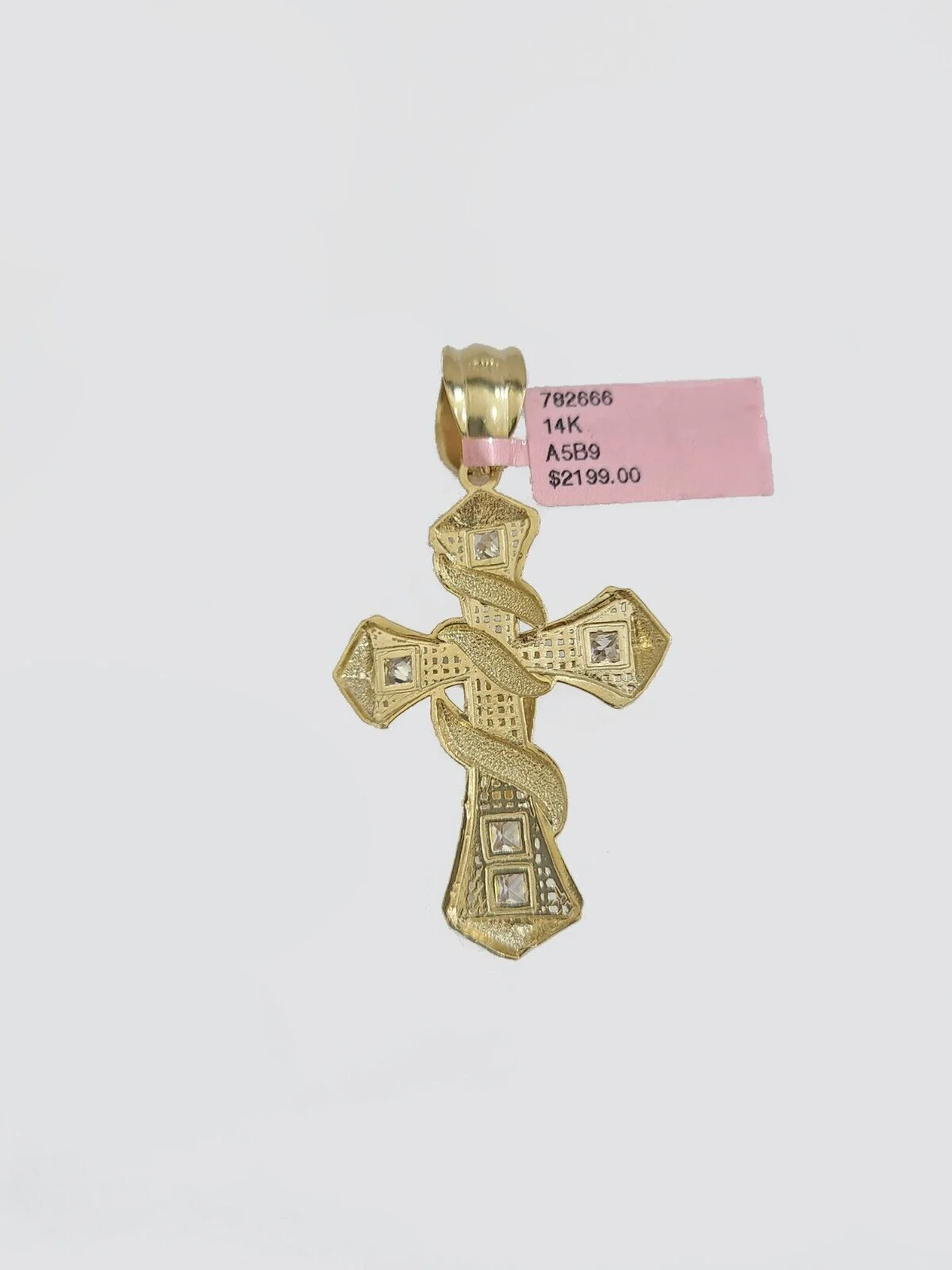 Real 14k Yellow Gold Rope Chain 5mm 24'' Necklace Jesus Cross Charm Pendant 14kt - Image 15