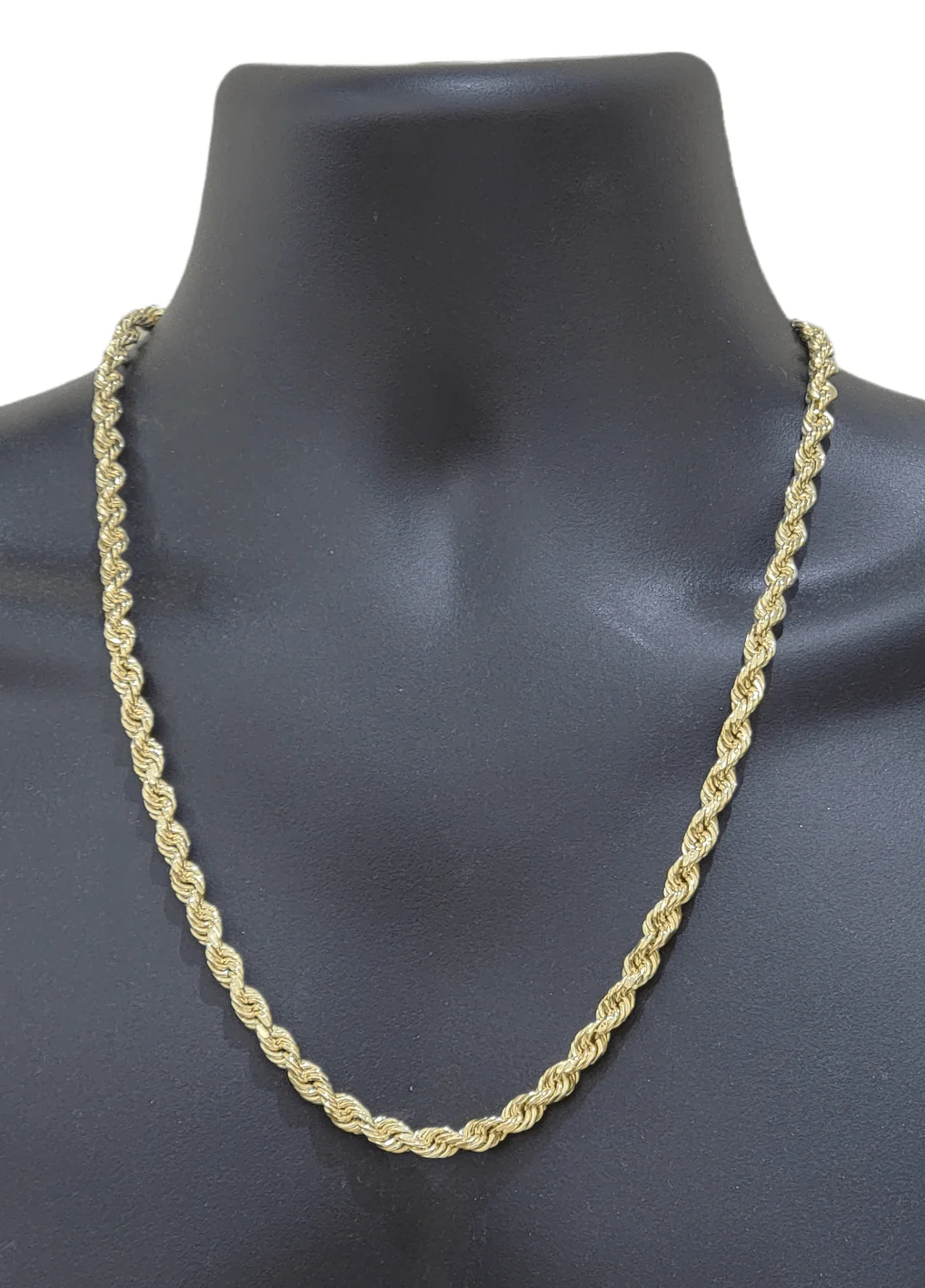 Real 14k Yellow Gold Rope Chain 6.5mm 24" inch Long 14kt Men's Necklace - Image 4