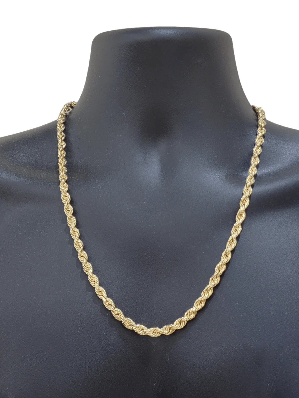 Real 14k Yellow Gold Rope Chain 6.5mm 24" inch Long 14kt Men's Necklace - Image 6