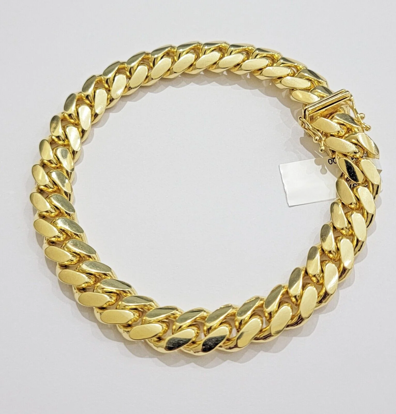Real 14k Yellow Gold Solid 10mm Bracelet Miami Cuban Link 7.5"  14kt Men Women - Image 7