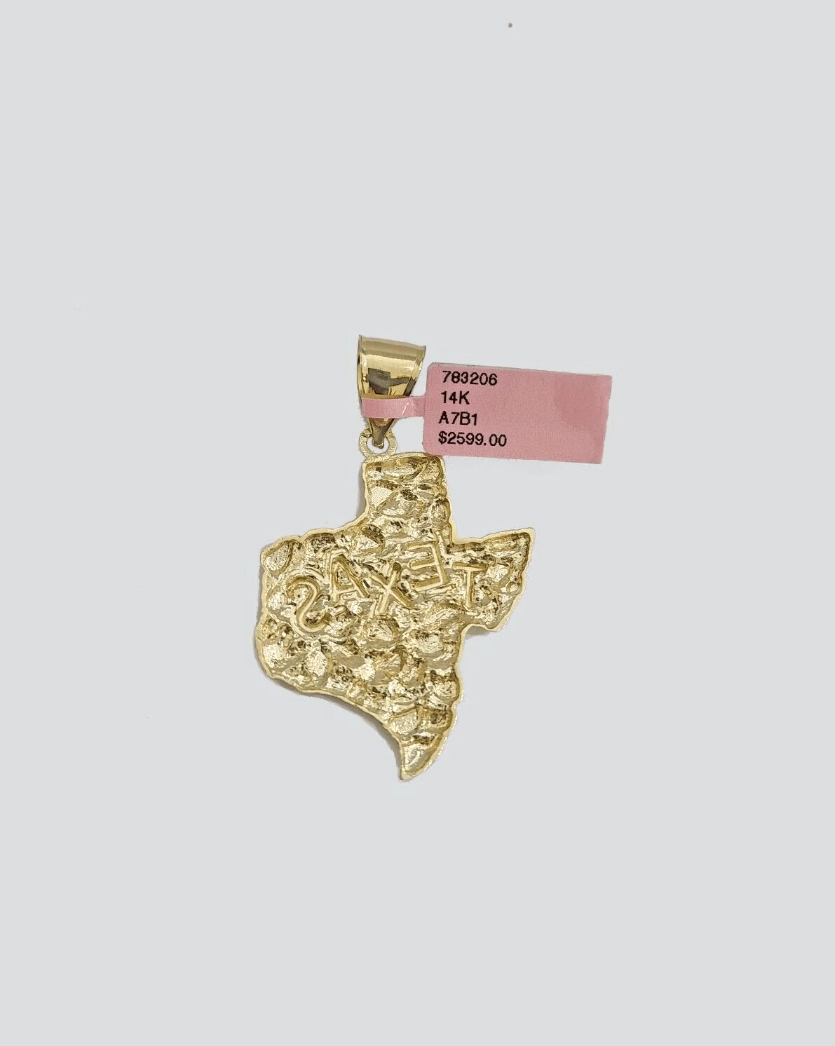 Real 14k Yellow Gold Texas Map Charm 2'' Inch Pendant 14kt for Chain & Necklaces - Image 5
