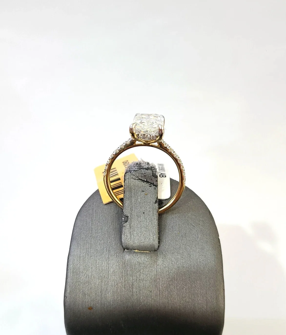 Real 14k Yellow Gold White Diamond Ring Square Lab Diamond Mens Genuine - Image 2