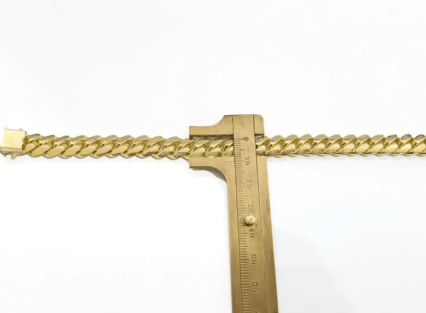 Real 14k Yellow Solid Gold 10mm Miami Cuban Bracelet 9'' inch 14kt Unisex - Image 4