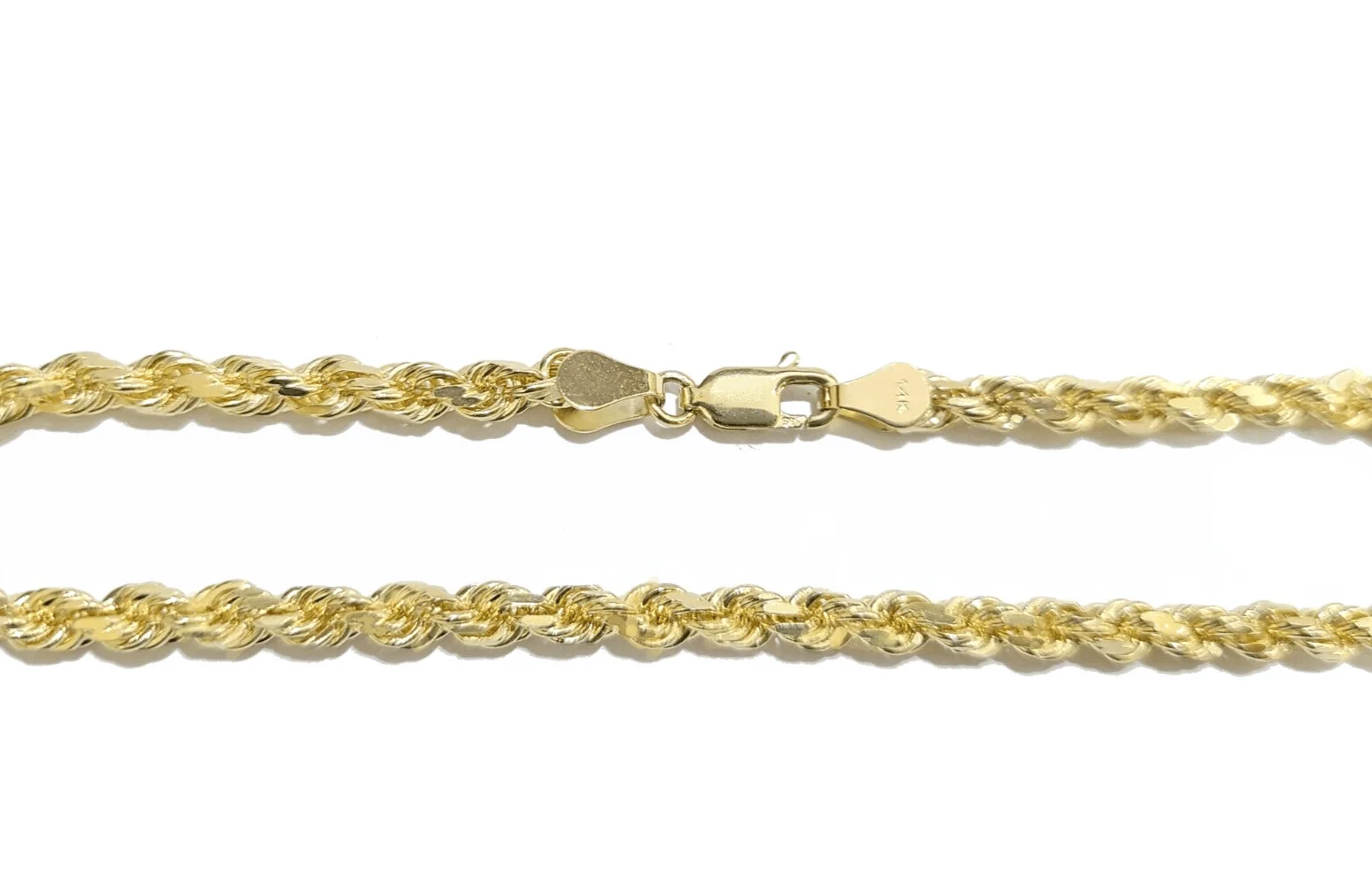 Real 14k Yellow Solid  Gold 3mm Rope  Bracelet 8.5'' inch 14kt Unisex - Image 2