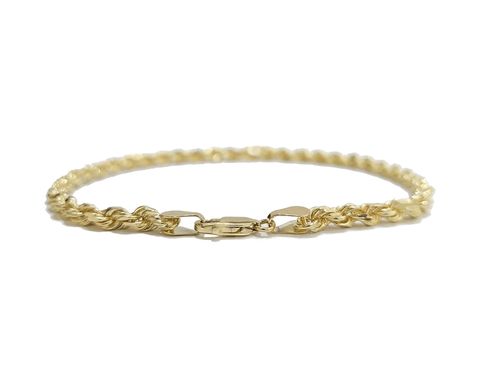 Real 14k Yellow Solid  Gold 3mm Rope  Bracelet 8.5'' inch 14kt Unisex - Image 4