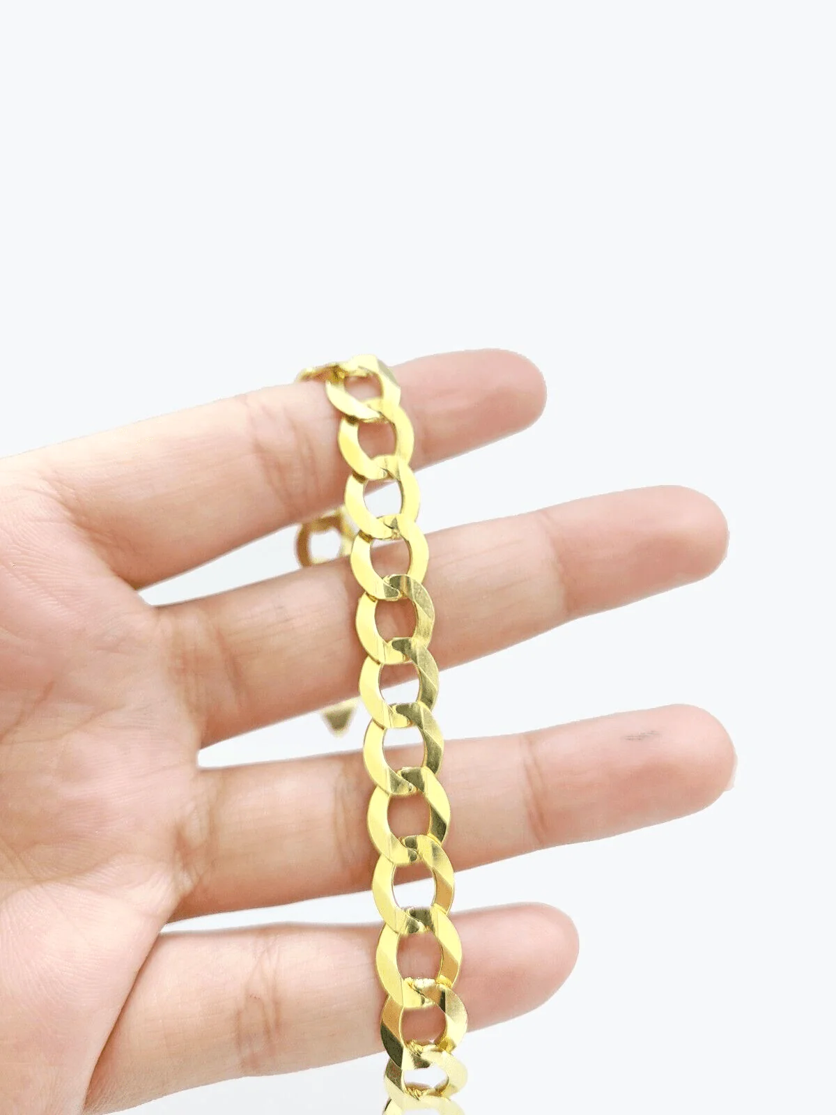 Real 14k Yellow Solid  Gold 9mm Cuban Curb Link Bracelet 8'' inch 14kt Unisex - Image 3