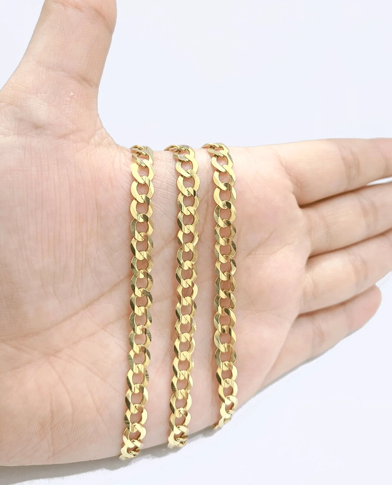 Real 14k Yellow Solid Gold Necklace Cuban Curb Link Chain 26'' inches 6mm Unisex - Image 2