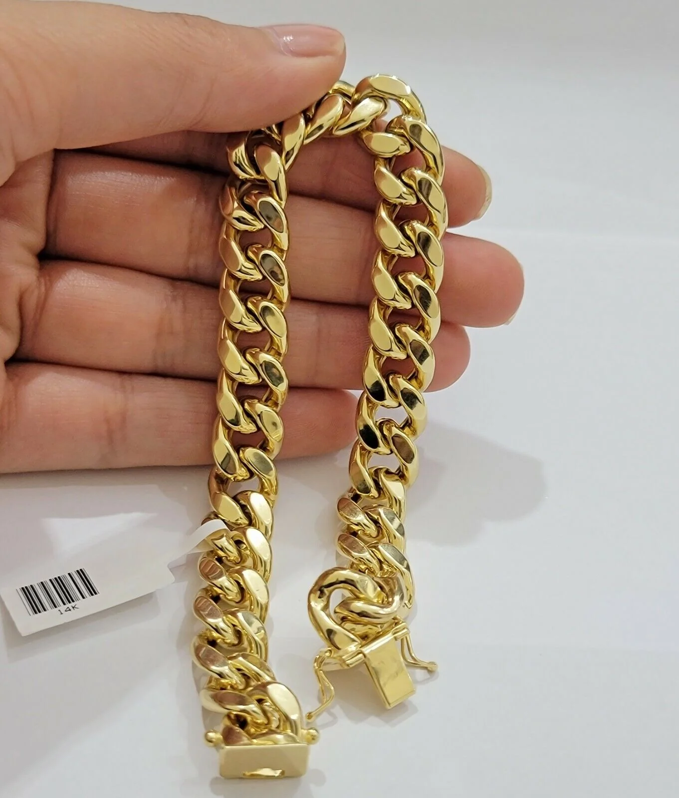 Real 14kt Gold Bracelet Miami Cuban Link 11mm 8" Inch Box Lock, Mens 14k STRONG - Image 7