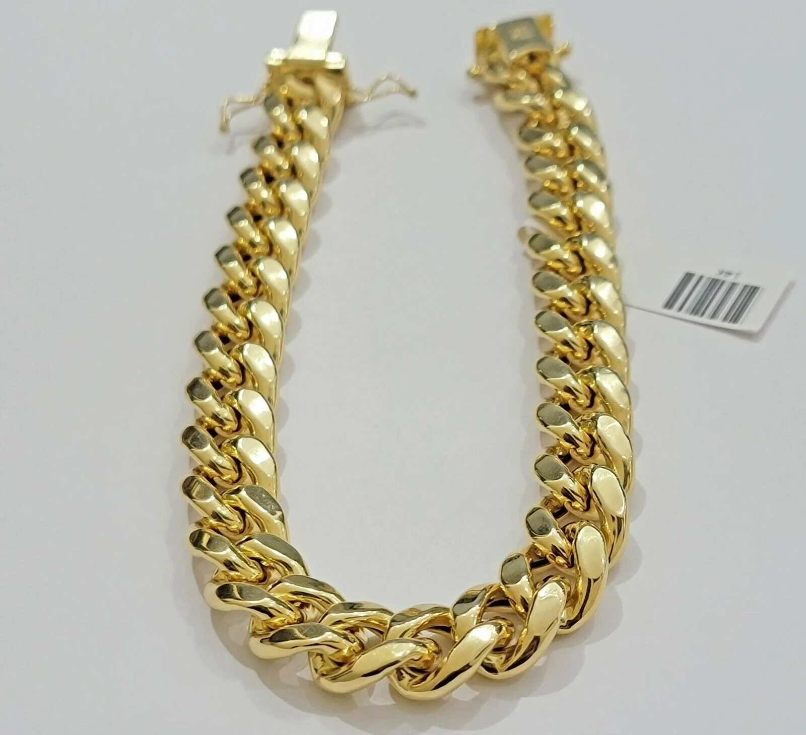 Real 14kt Gold Mens Bracelet Miami Cuban Link 11mm 9"Inch ,Box Clasp ,14k STRONG - Image 3