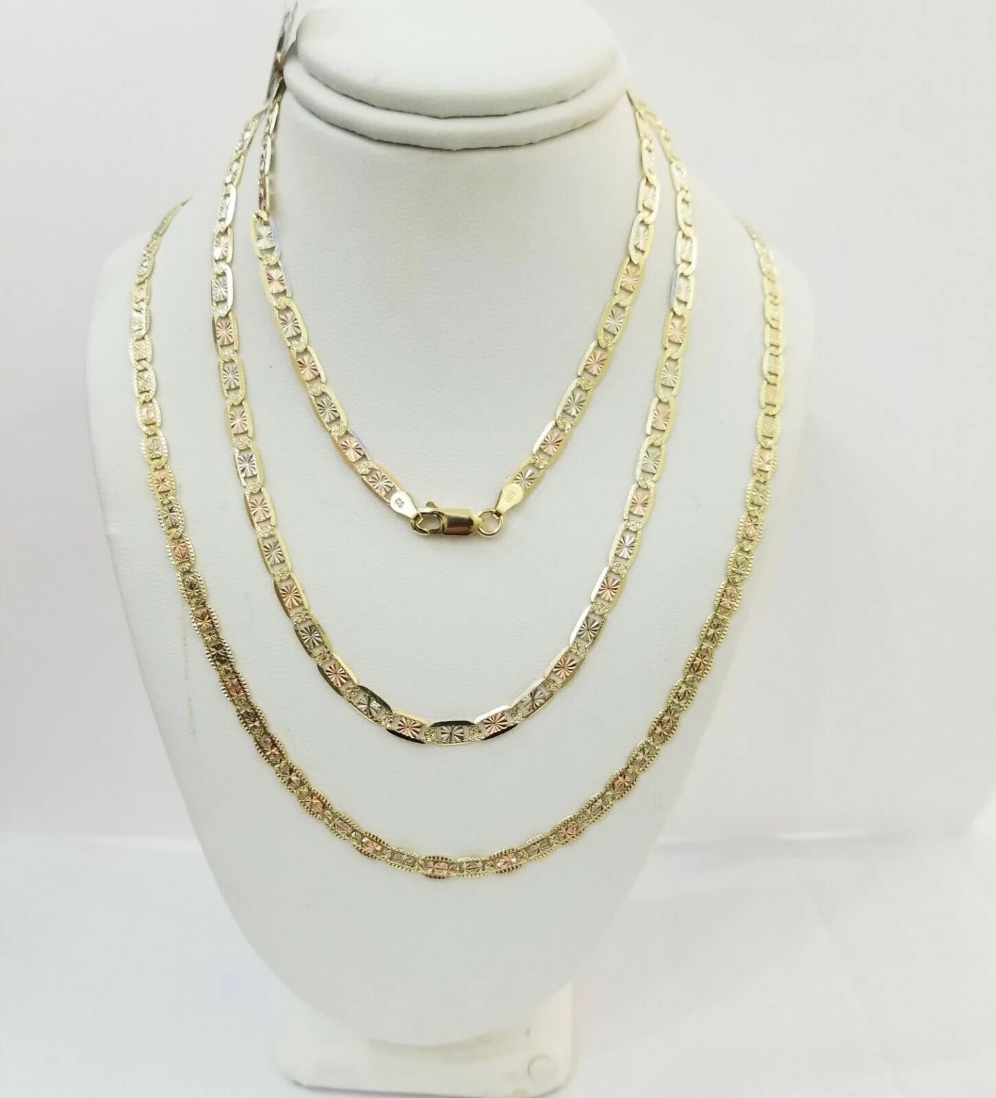 REAL 14kt Gold Necklace Ladies chain 2mm 3mm 4mm 18"-26" Diamond cuts Women - Image 11