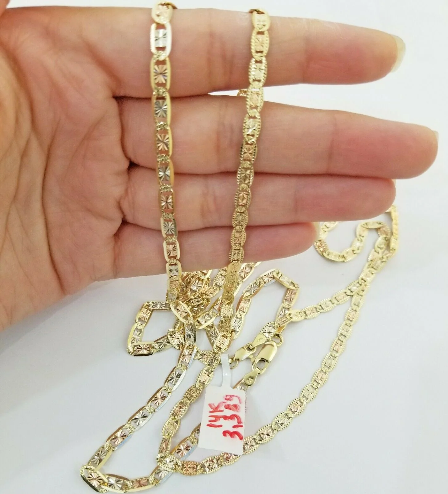 REAL 14kt Gold Necklace Ladies chain 2mm 3mm 4mm 18"-26" Diamond cuts Women - Image 4