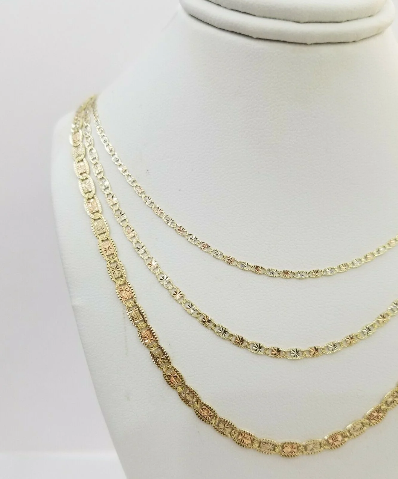 REAL 14kt Gold Necklace Ladies chain 2mm 3mm 4mm 18"-26" Diamond cuts Women - Image 8
